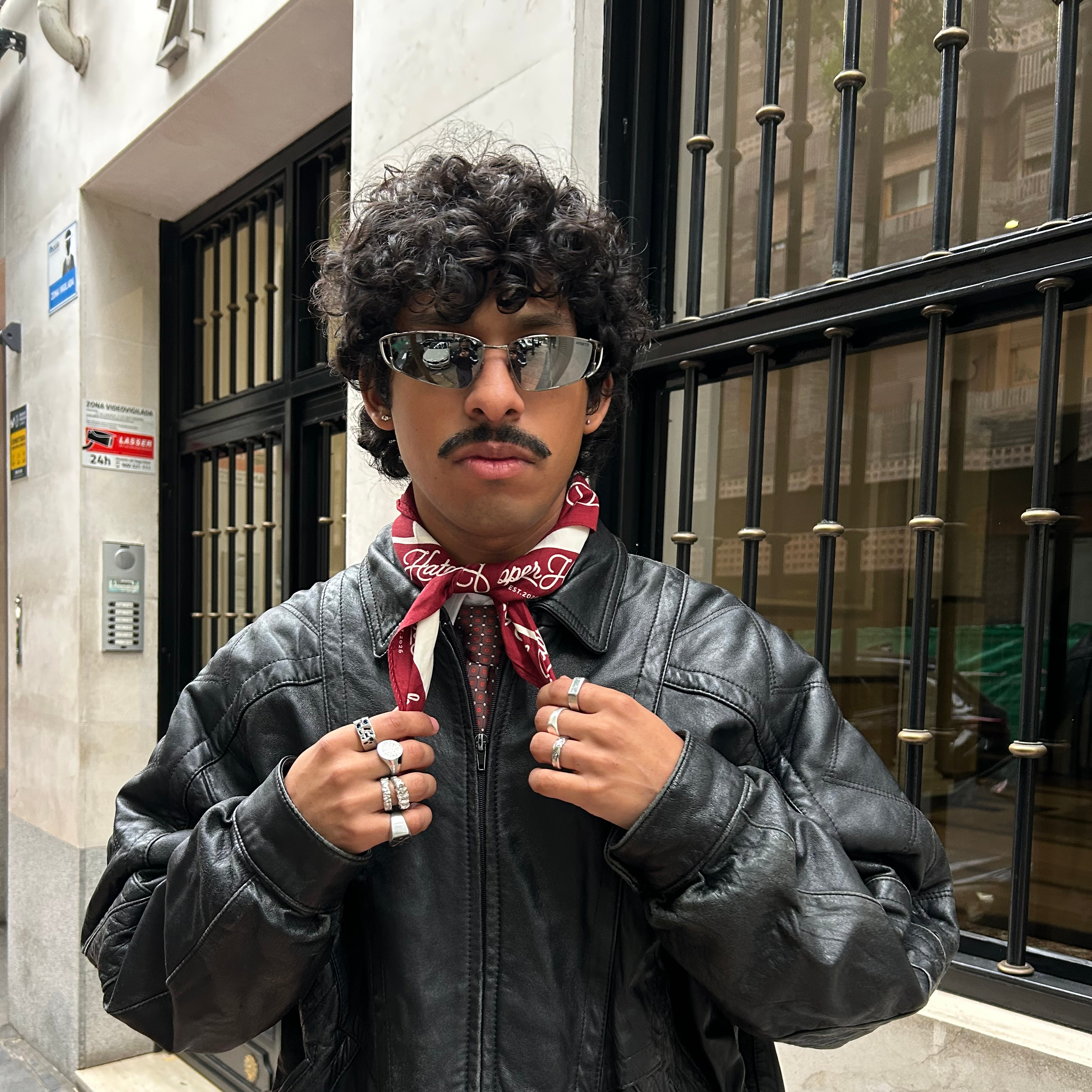 The Intro | Bordó Western pamut bandana - 8
