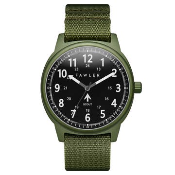 Scout | Военен часовник със зелена НATO каишка