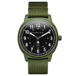 Scout | Army Green Aluminium Military Watch With Black Dial & Army Green Nato Strap