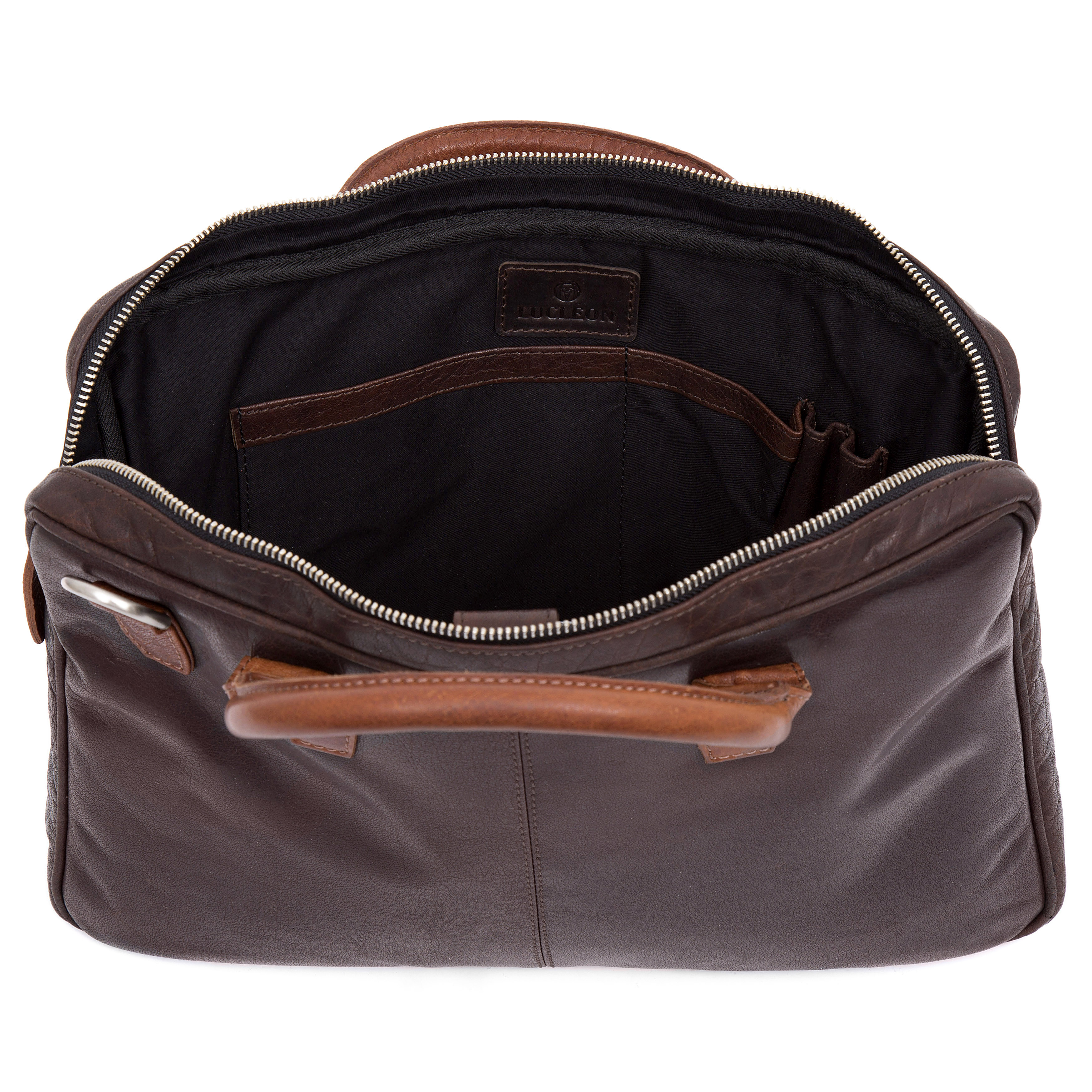 Δερμάτινη Τσάντα Montreal Slim 13" Executive Brown & Tan - 10