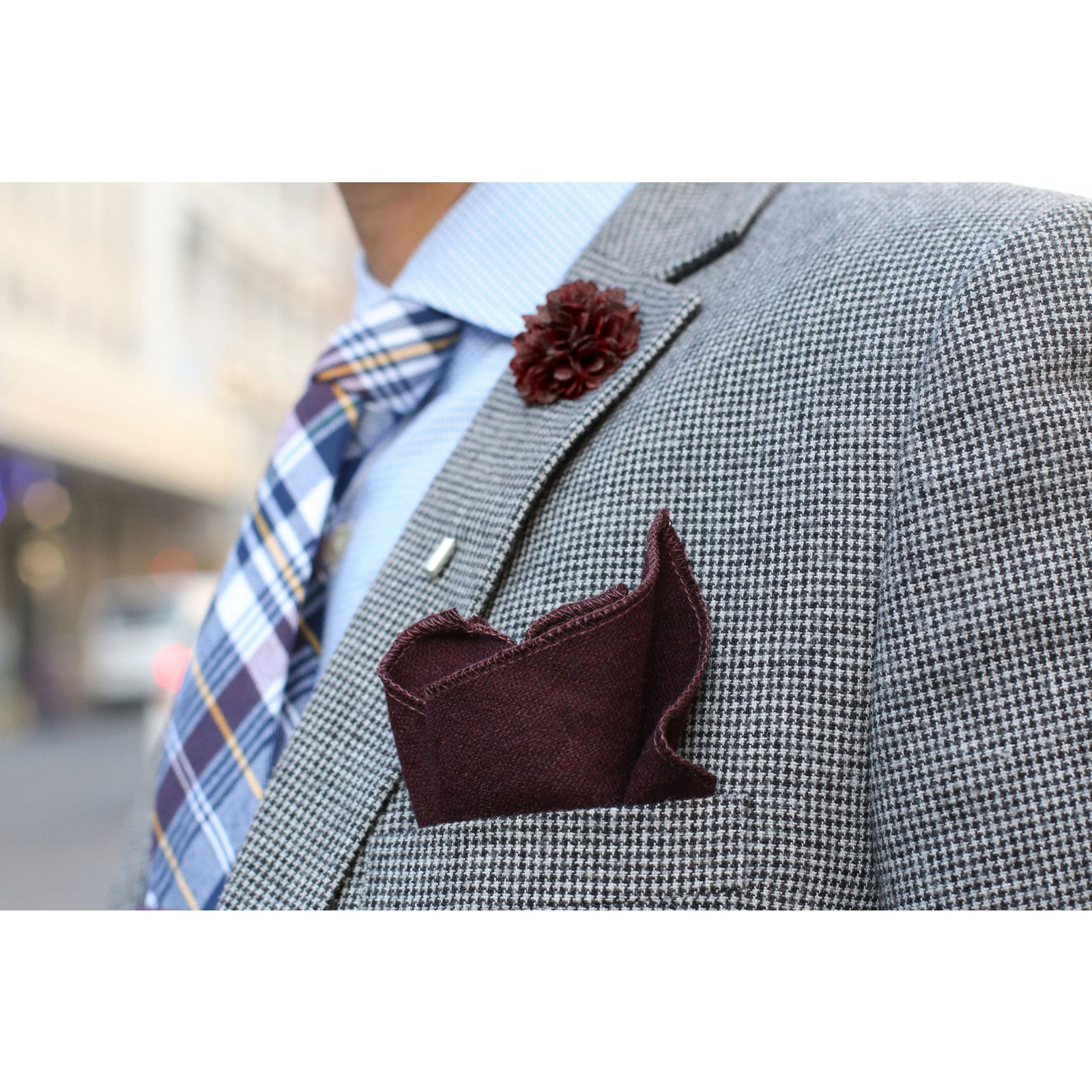 Red Flower Lapel Pin - 4
