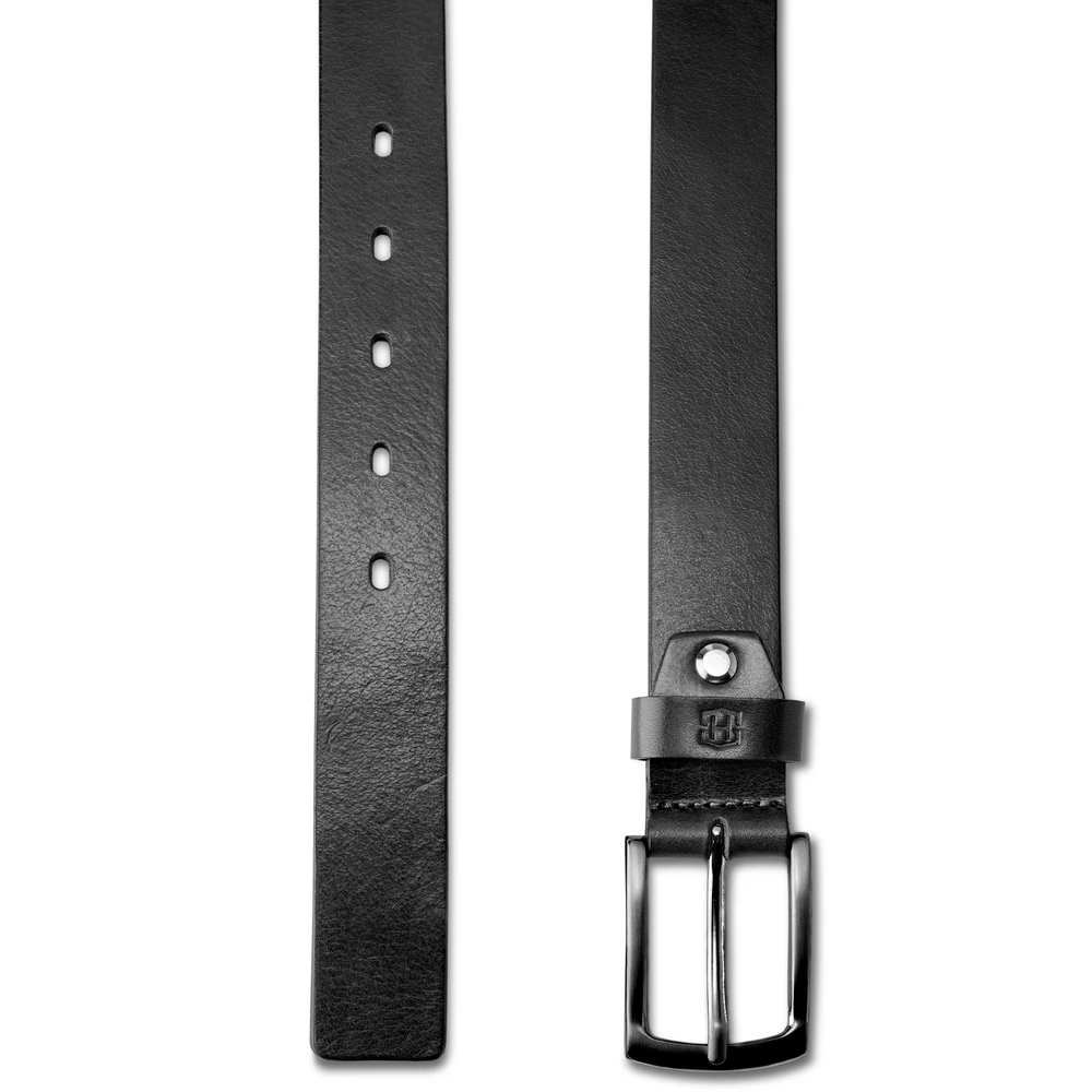 All Black Full Grain Leather Belt for Men - Leather Belts All Black Full Grain Leather Belt for Men - Leather Belts