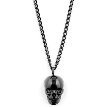 Μαύρο Ατσάλινο Κολιέ Skull Iconic