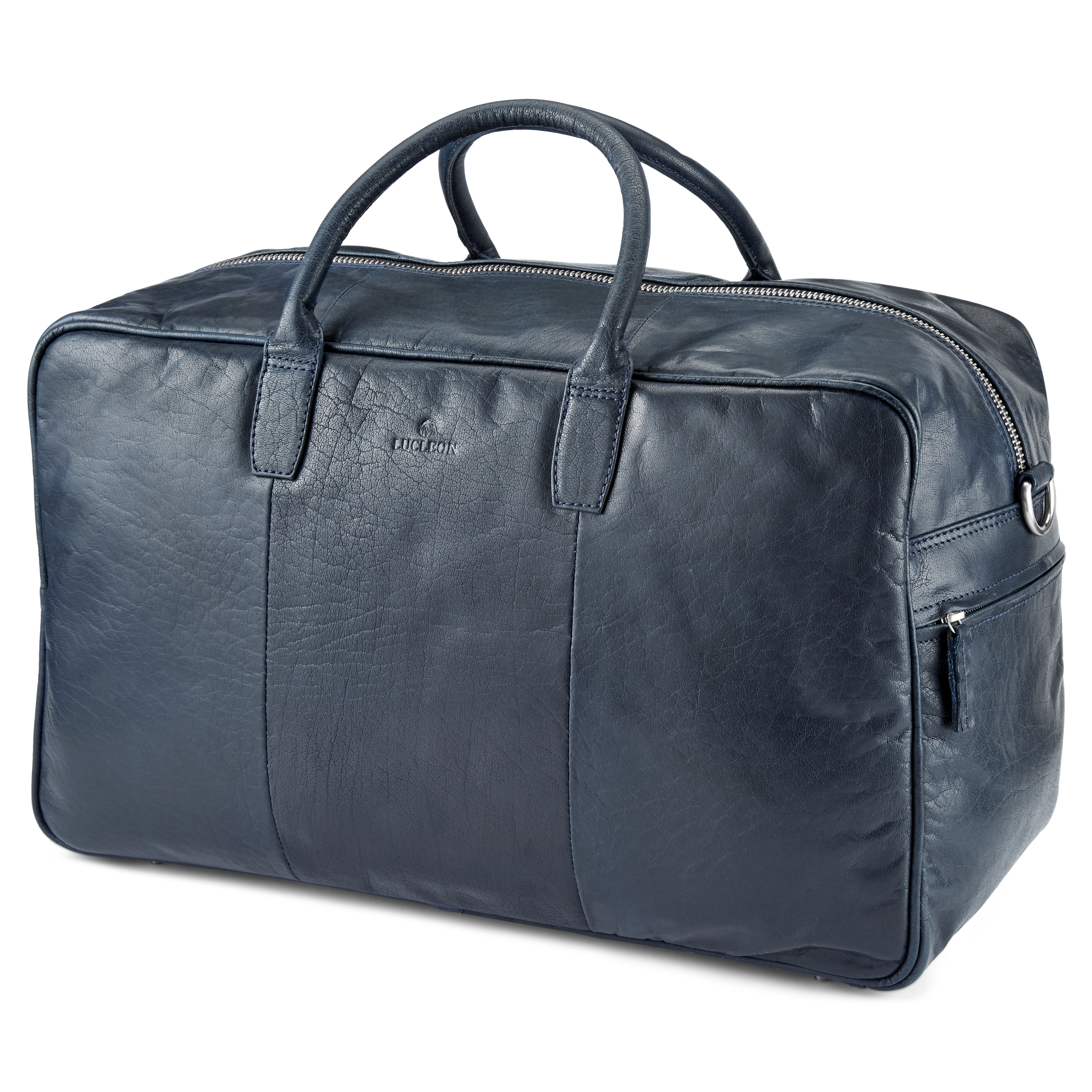 Bolsa de viaje de cuero azul marino Montreal - 1