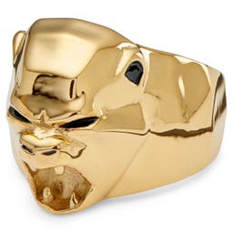 Mack aranyszínű gorillafejes acélgyűrű