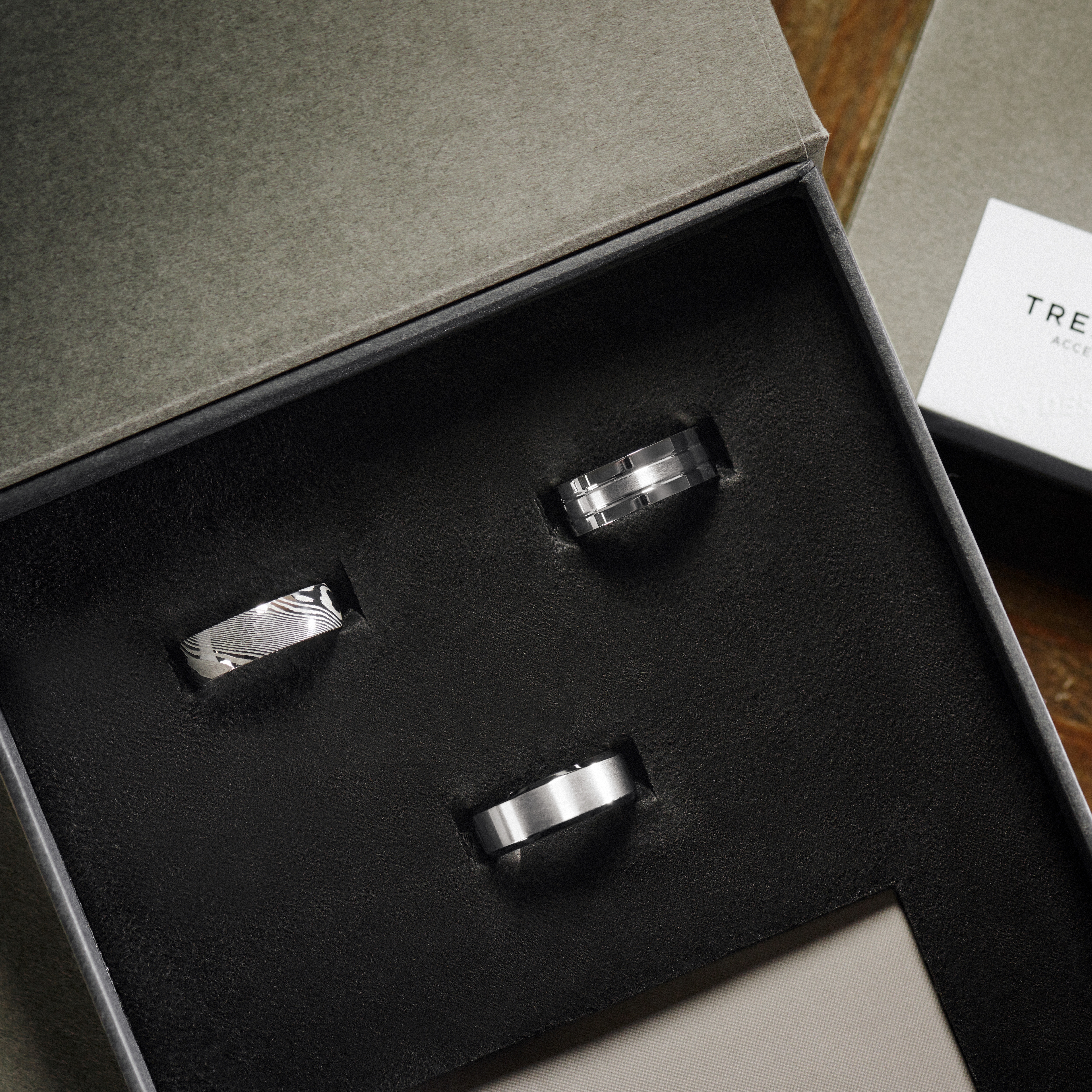 57 mm Exklusiver Ring Geschenkbox | Stahl & Titan - 7