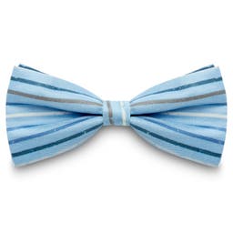 Sky & Royal Blue Silk Pre-Tied Bow Tie