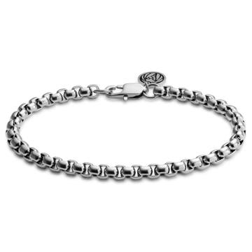 Essentials | 5 mm Silver-Tone Curved Box Chain Bracelet