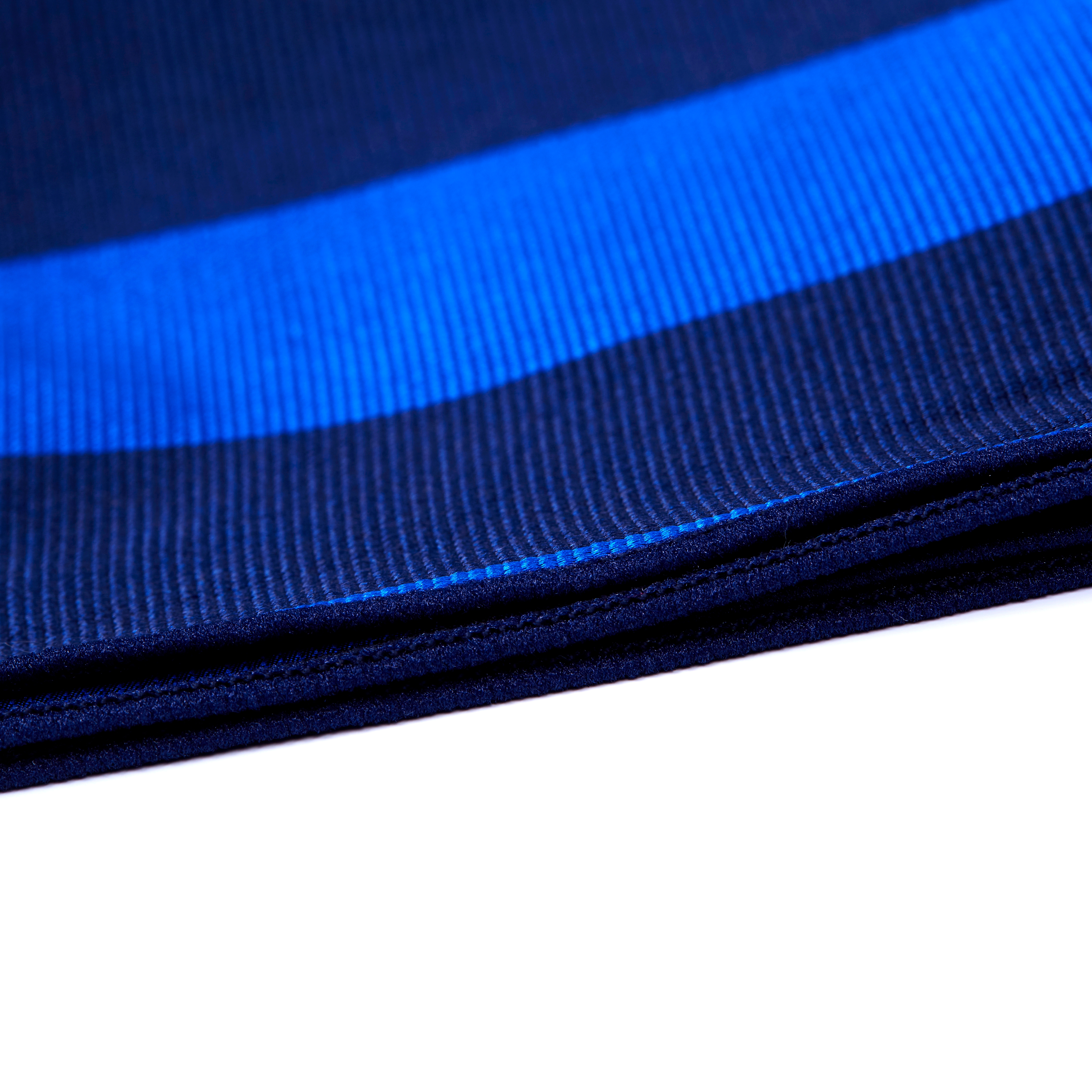 Djupblå & Marinblårandig Bröstnäsduk i Siden - 2