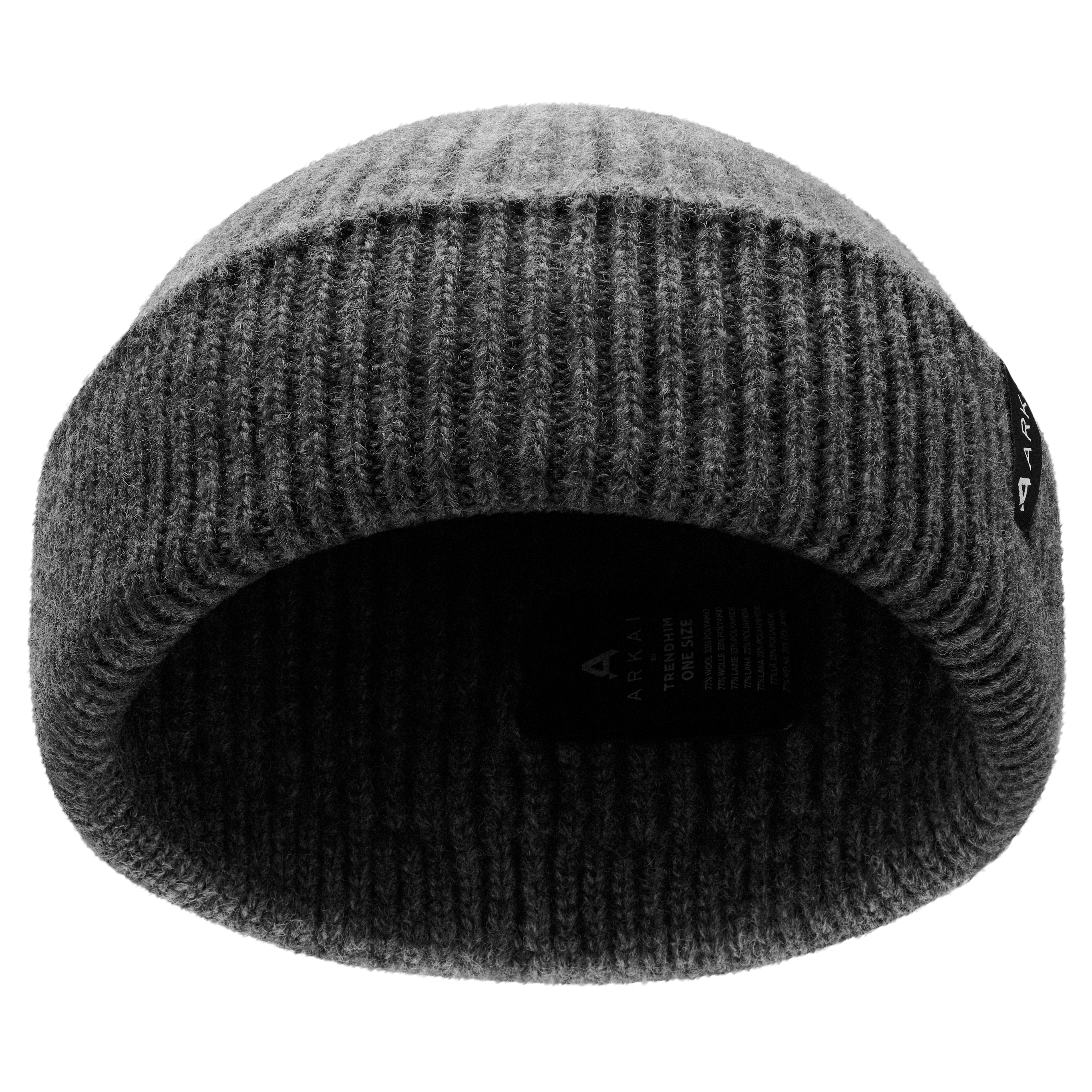 Nordic | Dark Grey Fisherman Wool Blend Beanie - 2