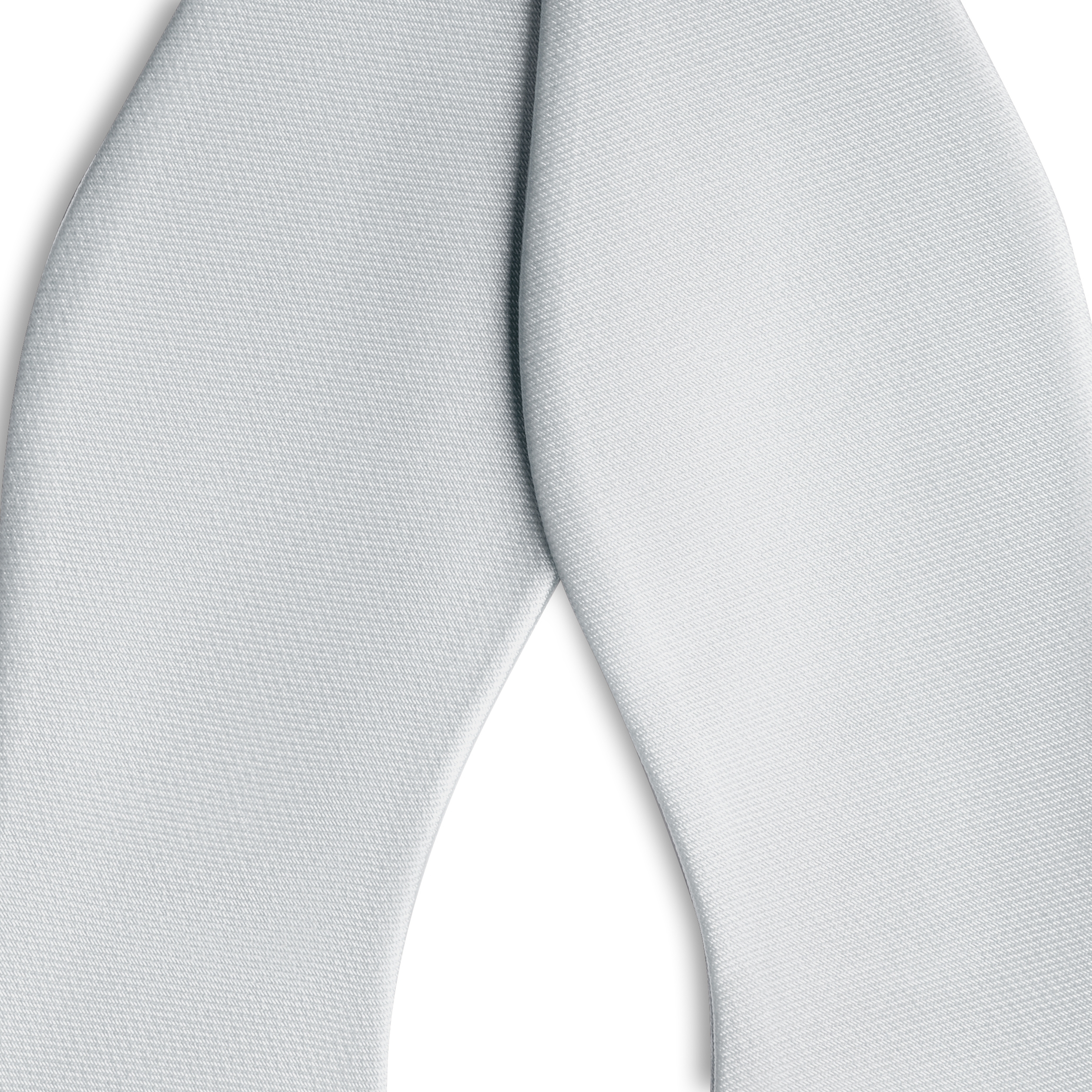 Nœud papillon en satin argenté à nouer soi-même - 2