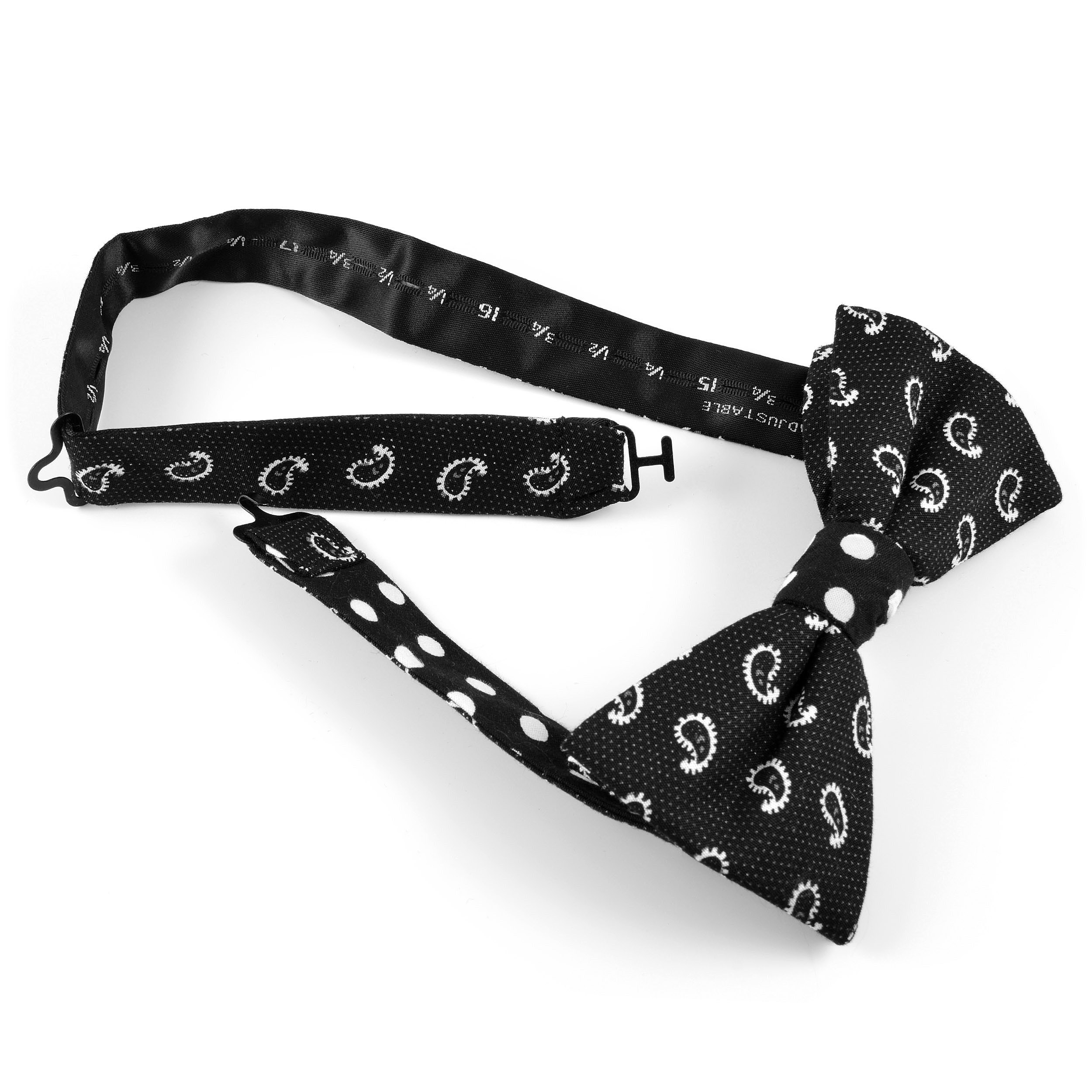 Svart Mönstrad Bomullsfluga - 2