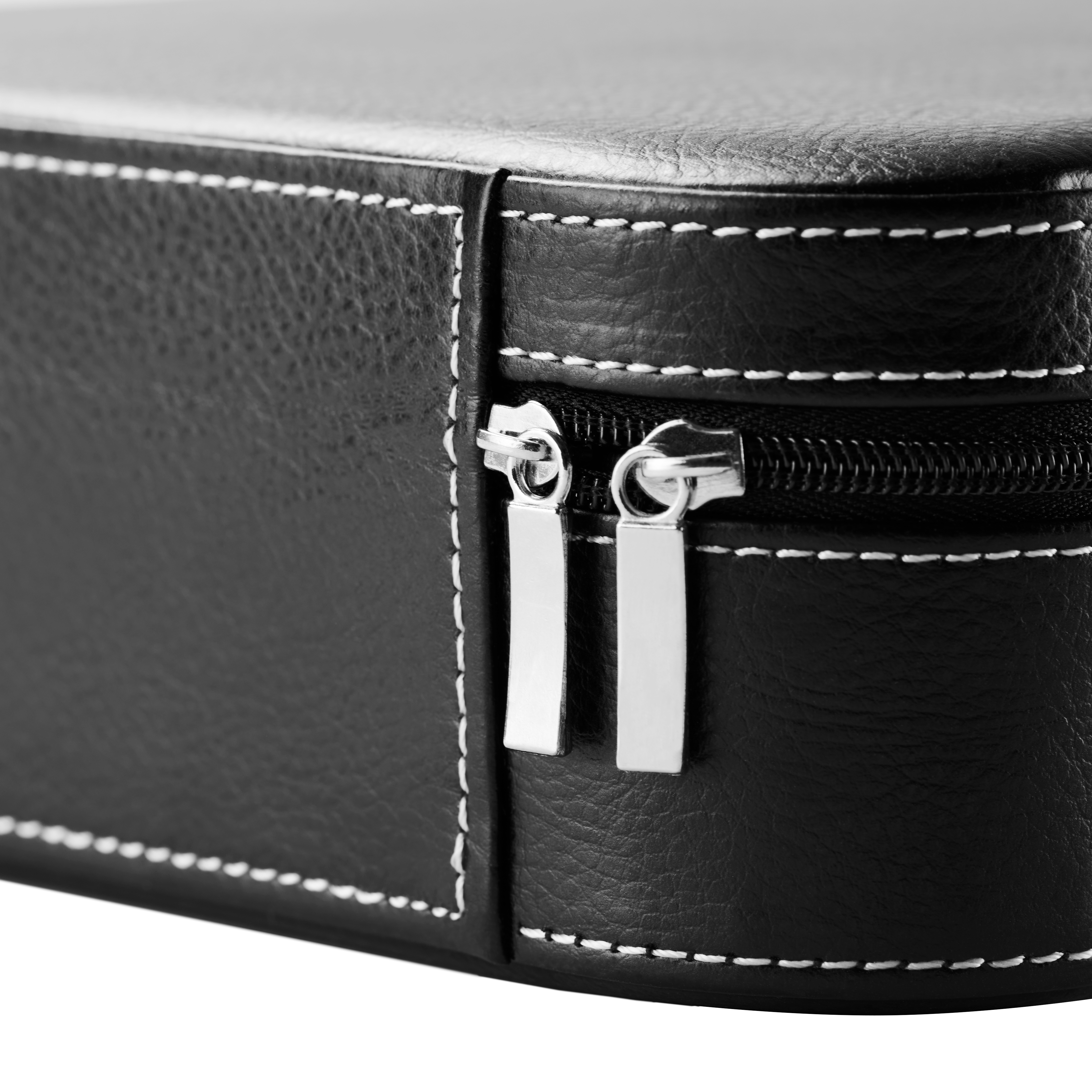 Liten Brille- og Smykkeveske i Sort Skinn - 4