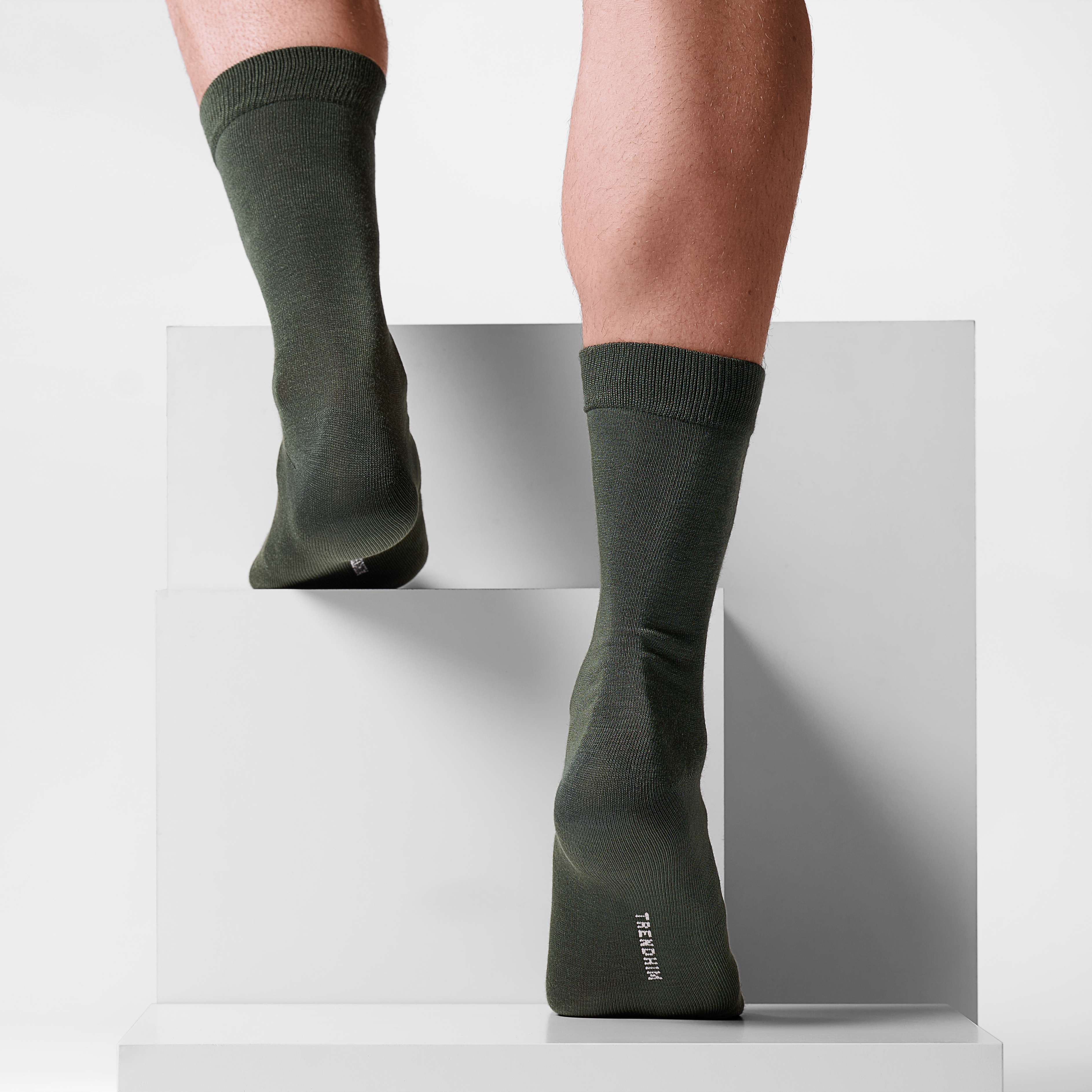 FreeFeel | Olivově zelené bambusové ponožky - 4