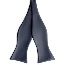 Graphite Self-Tie Grosgrain Bow Tie