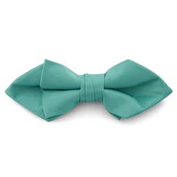 Turquoise Basic Pointy Pre-Tied Bow Tie