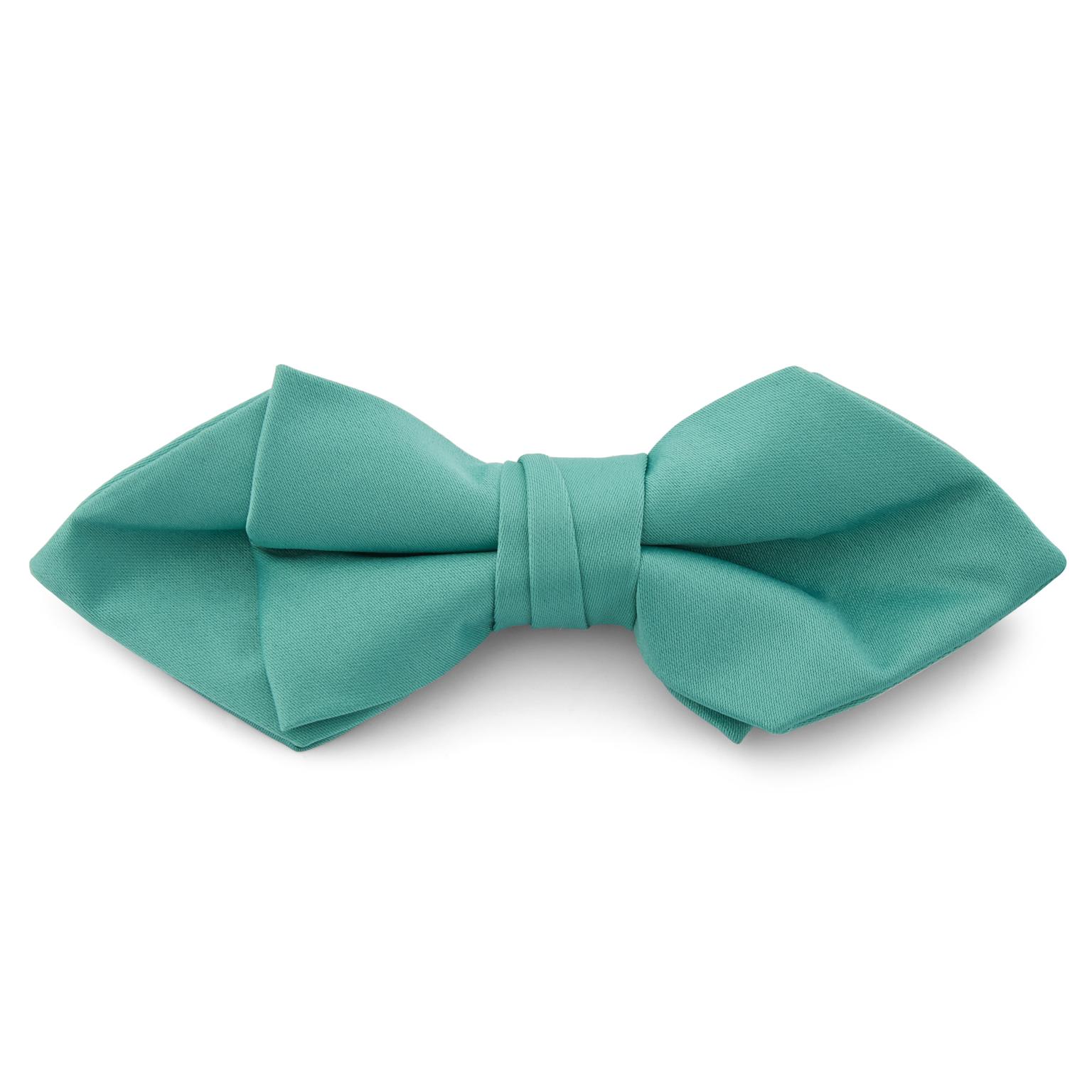 Noeud papillon classique en pointes turquoise Noeud papillon classique en pointes turquoise