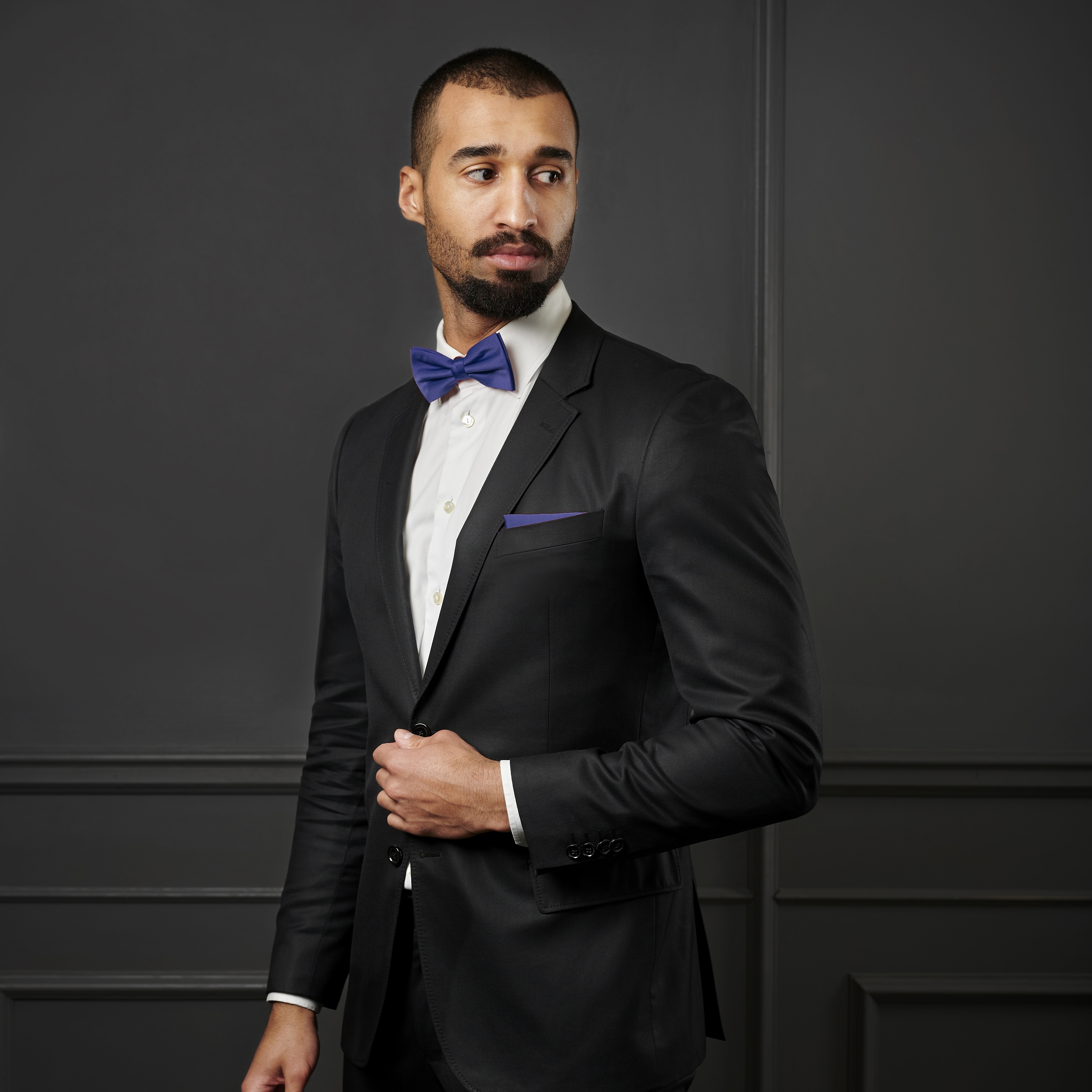 Marineblauwe Basic Pochet - 5