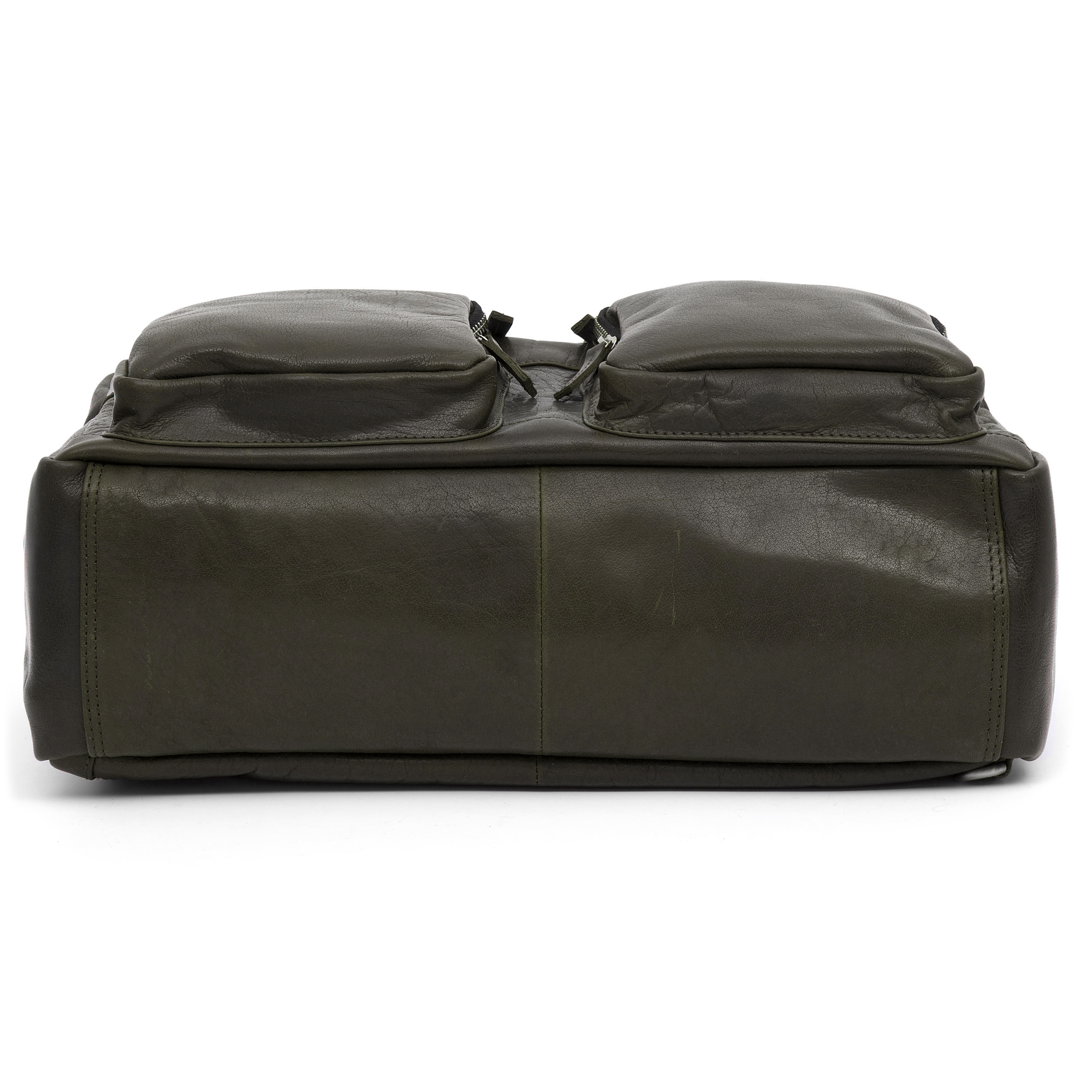 Bolsa de viaje de cuero verde oliva Combi Montreal - 8