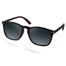 Wade | Tortoise & Dark Grey Polarised Square Sunglasses