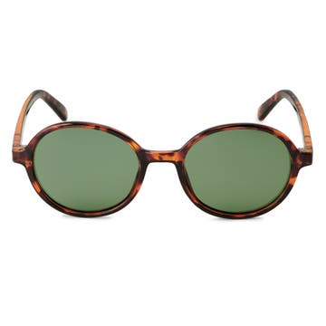 Szylkretowo-zielone polaryzowane okulary przeciwsłoneczne Walford Thea