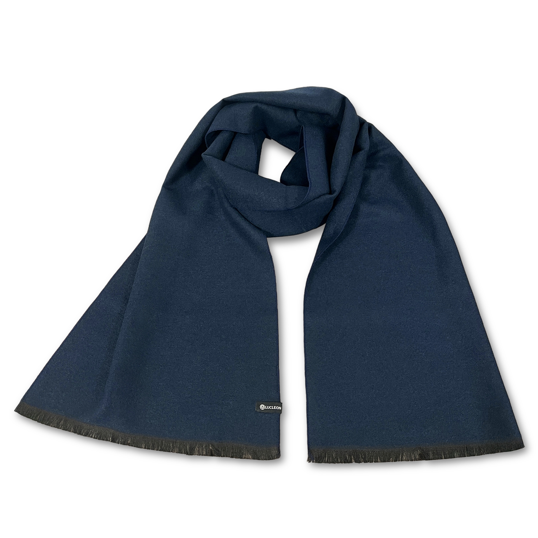 Metro | Navy Jednofarebný elegantný šál zo zmesového materiálu