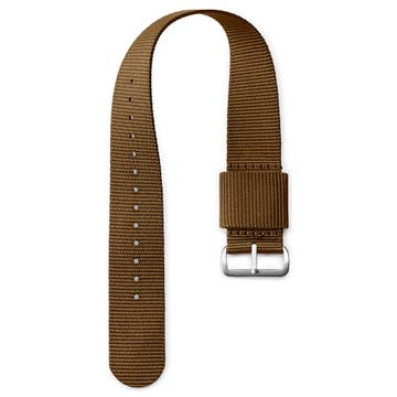 Ryka | 7/8" (22 mm) Brown Nylon Watch Strap Ryka | 7/8" (22 mm) Brown Nylon Watch Strap