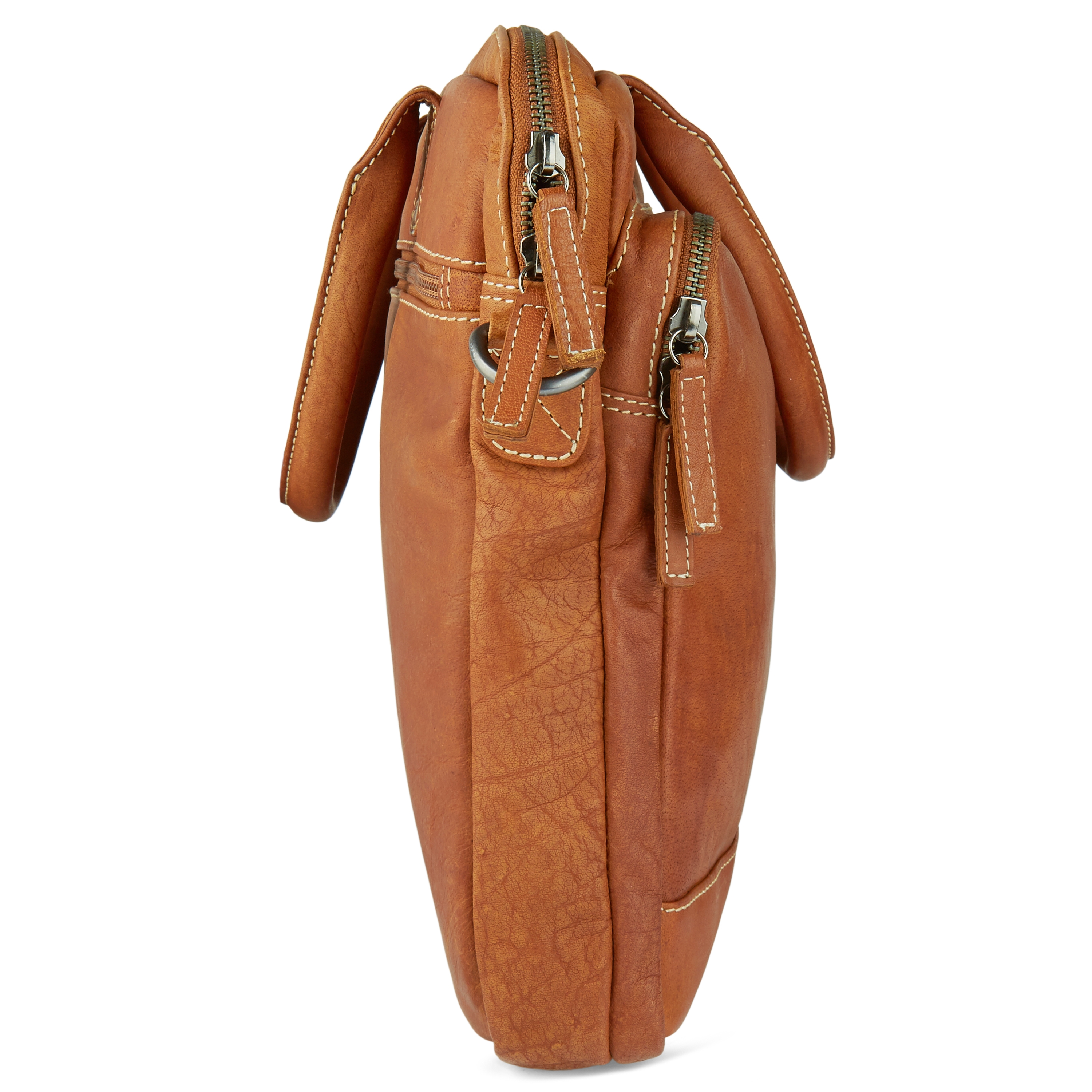 Oxford Computertaske i Tan Læder - 4