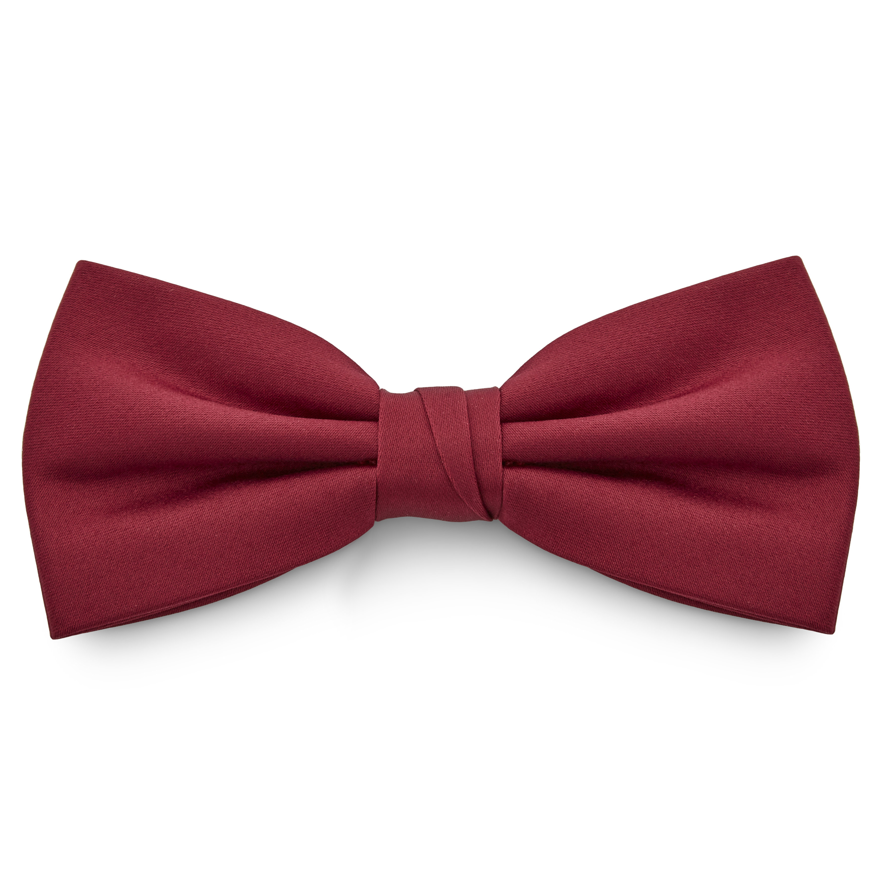 Burgundy Pre-Tied Bow Tie & Pocket Square Set - 3