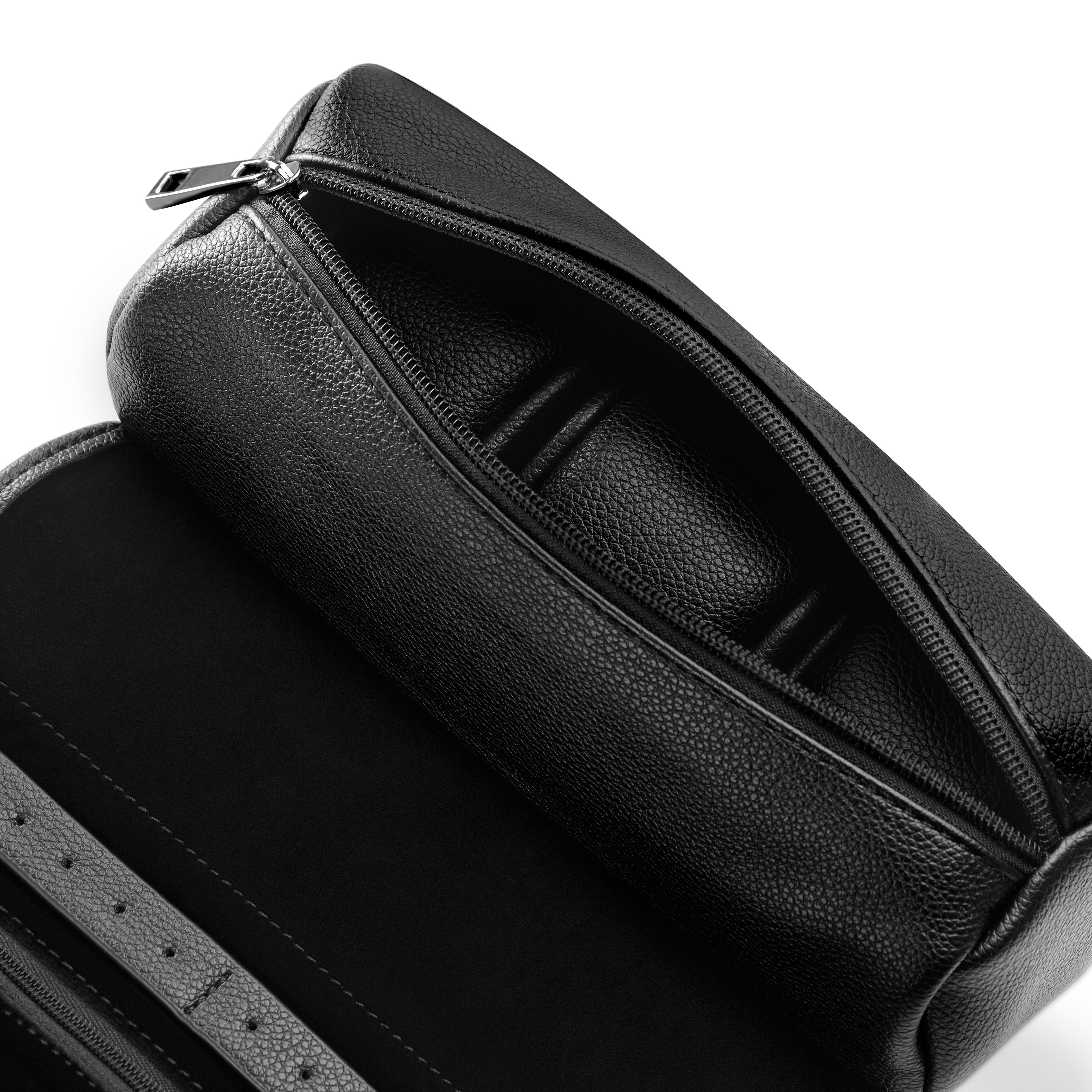 Black Leather Watch and Jewellery Travel Roll - 5