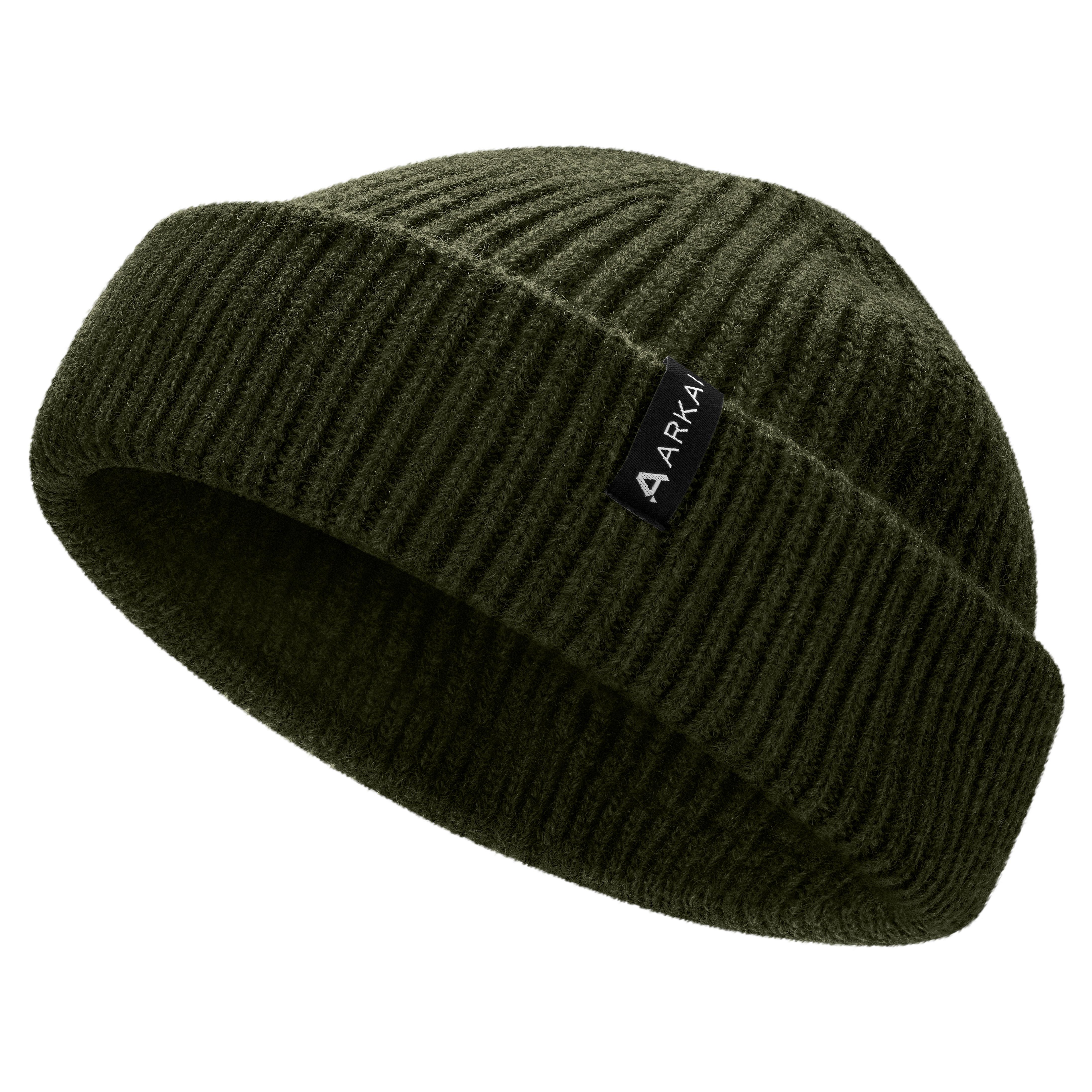 Nordic | Olijfgroene Beanie in Zeemansstijl van Wolmix