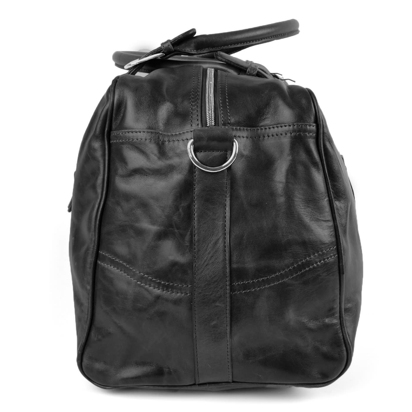 Bolsa de deporte / viaje de piel negra - 8