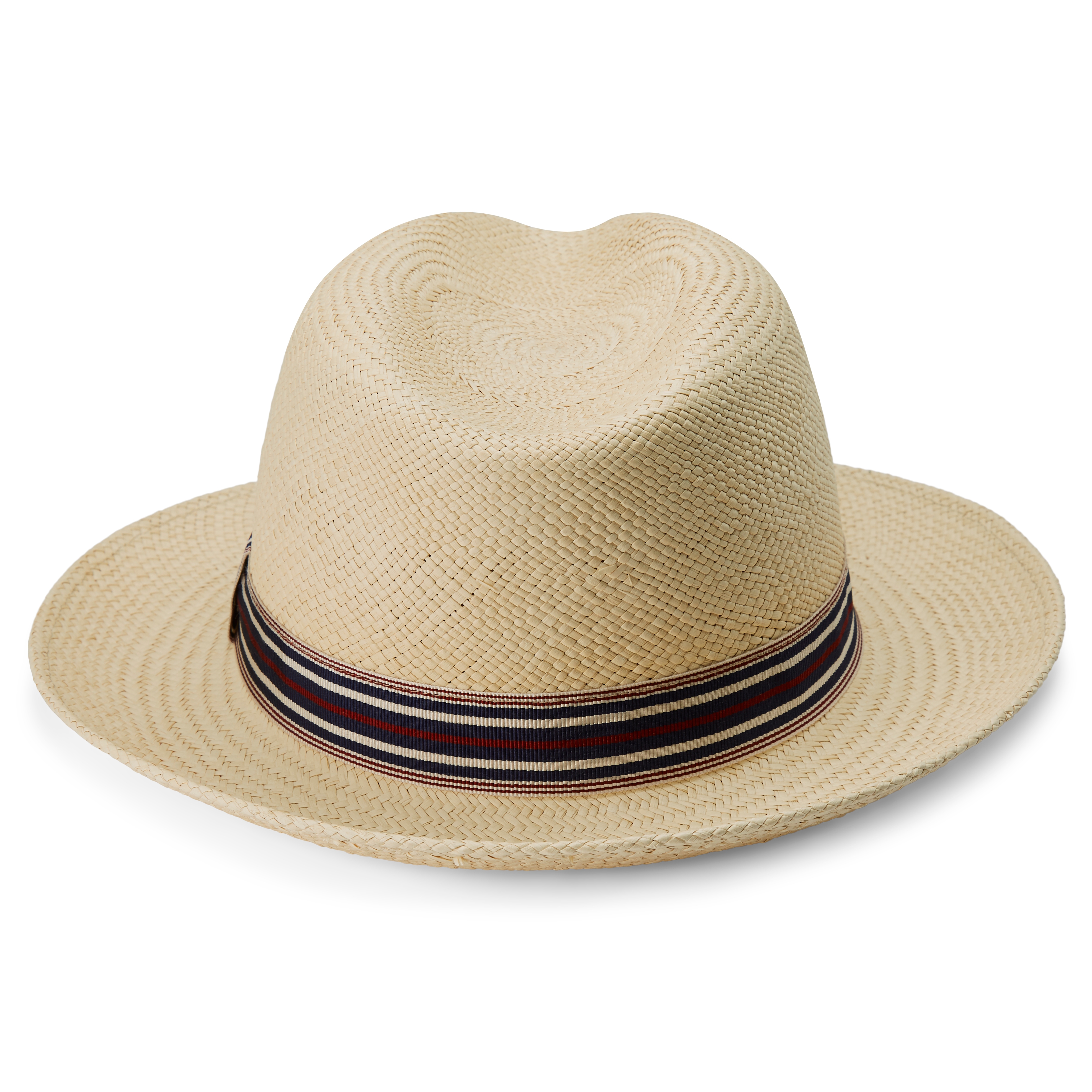 Moda | Mustard Yellow Ecuadorian Straw Panama Hat with Navy Band - for Men - Fawler