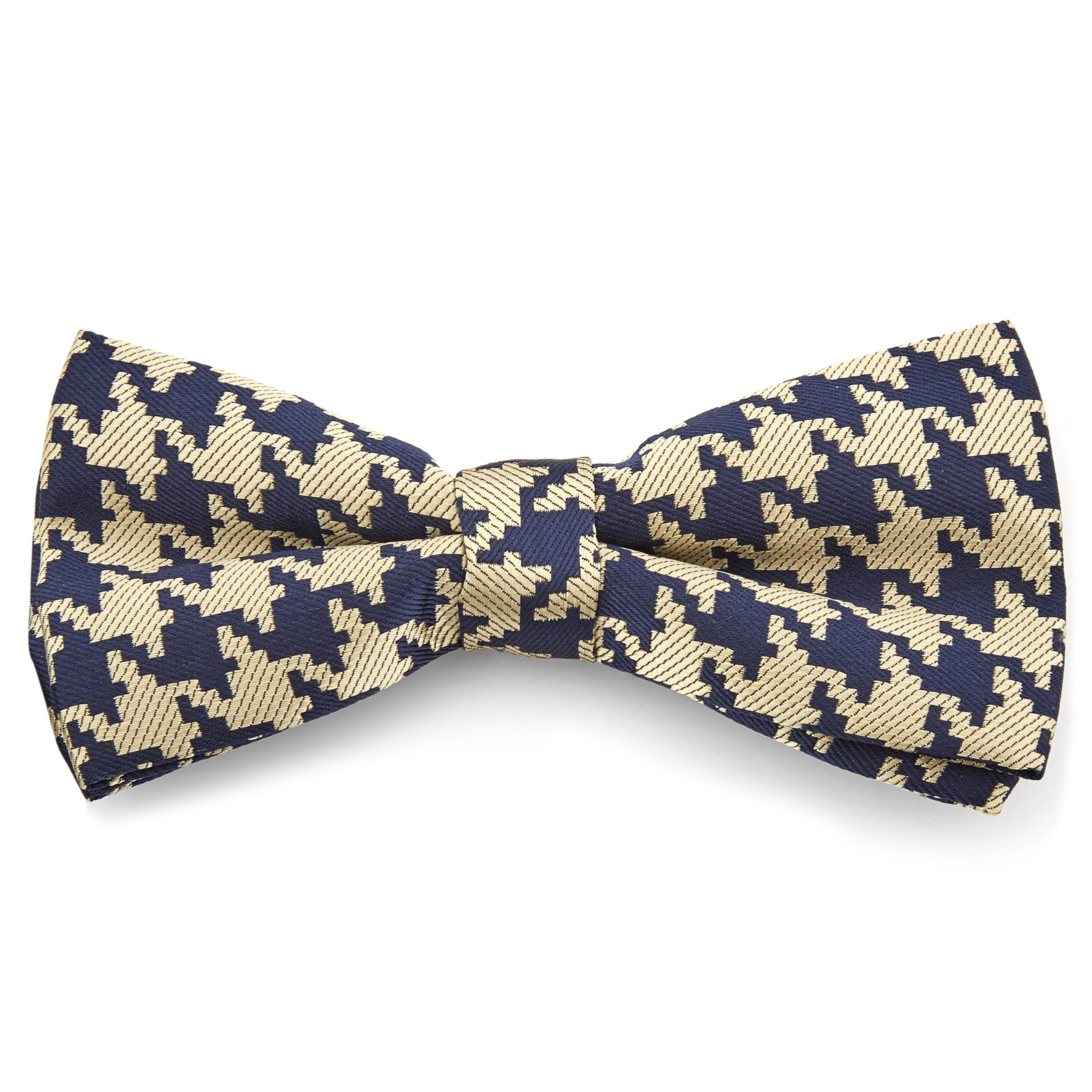 Sininen ja kermanvärinen mosaiikkimainen rusetti - 1