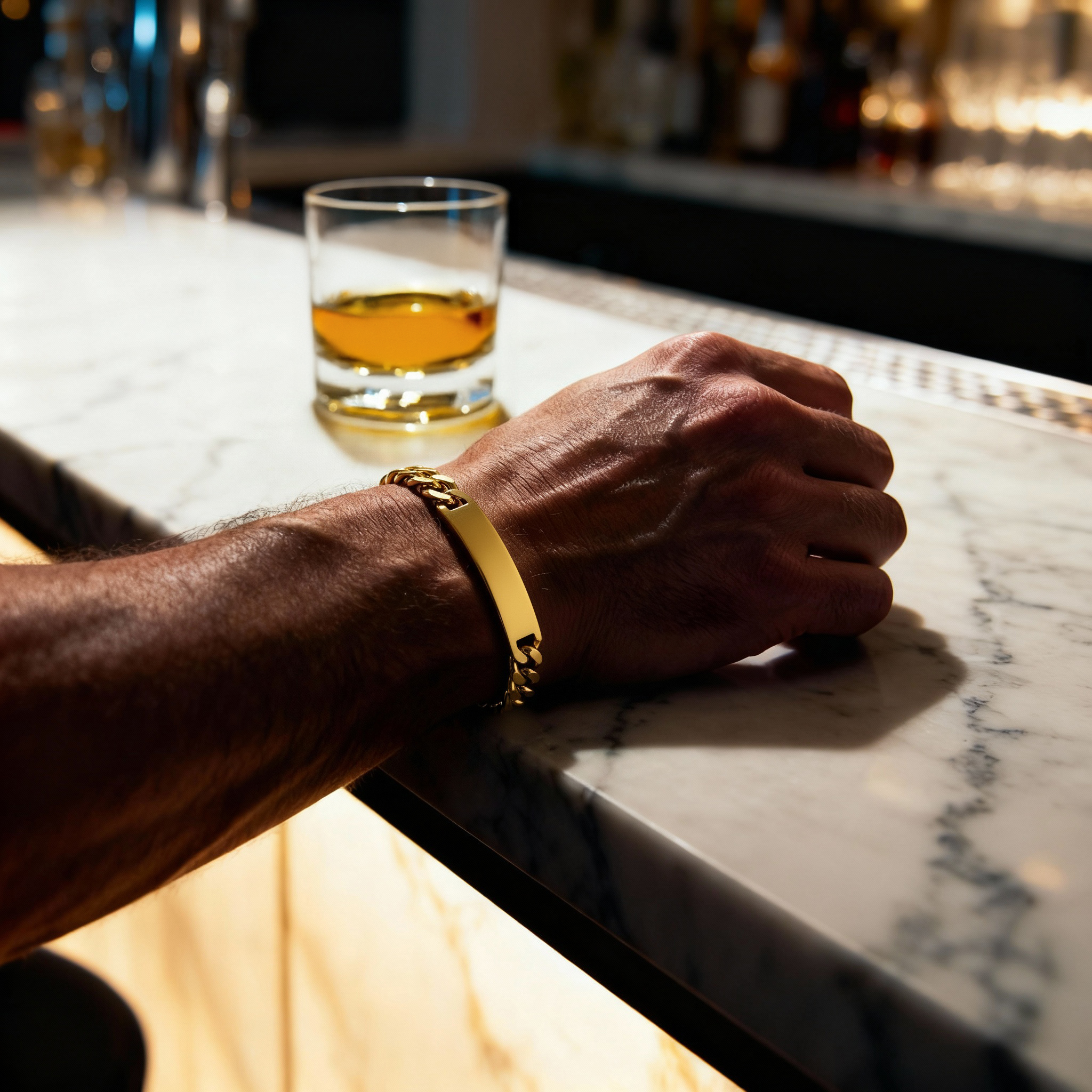 7mm Gold-Tone Stainless Steel ID Bracelet - 3