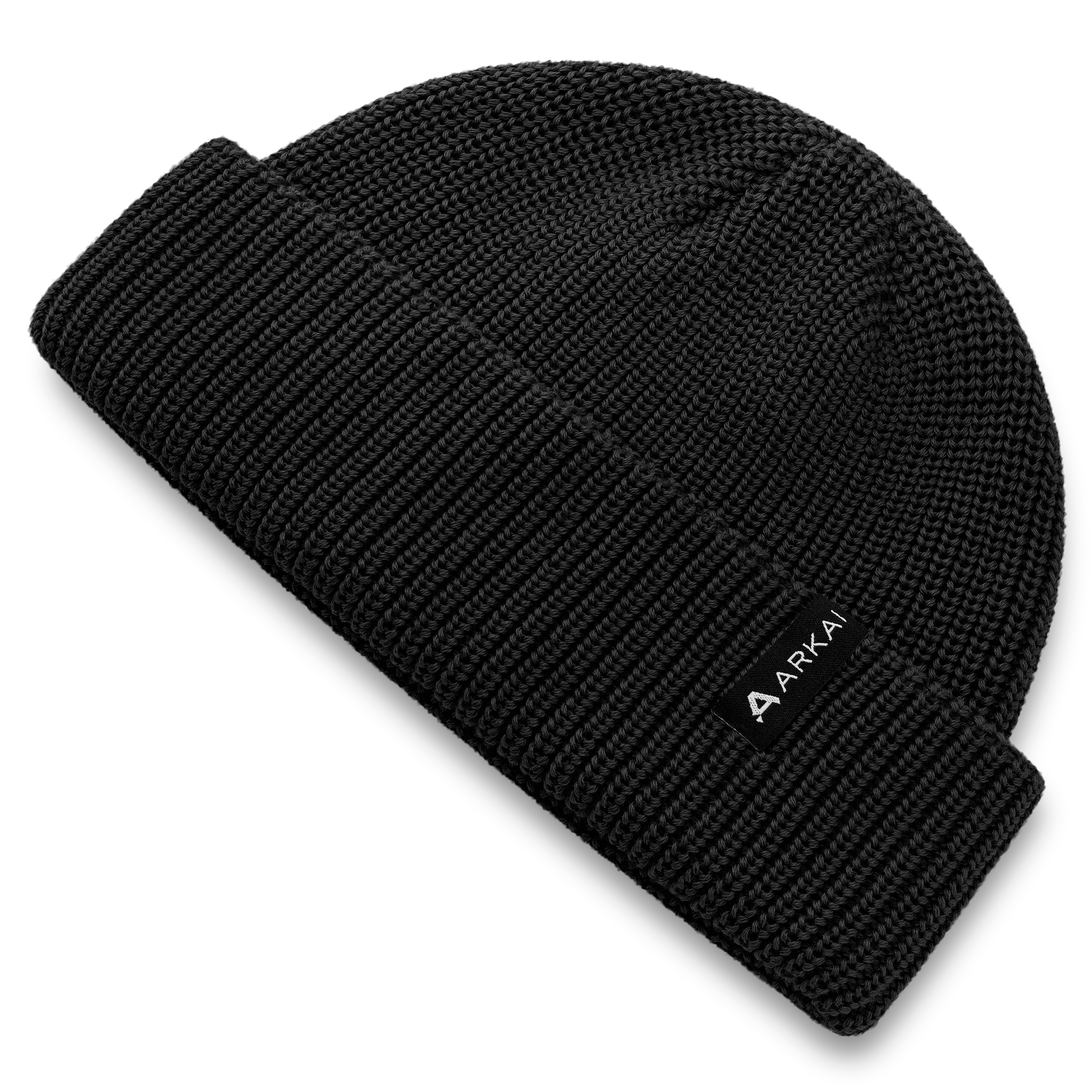 Nordic | Schwarze Fisherman-Beanie aus Polyester - 5