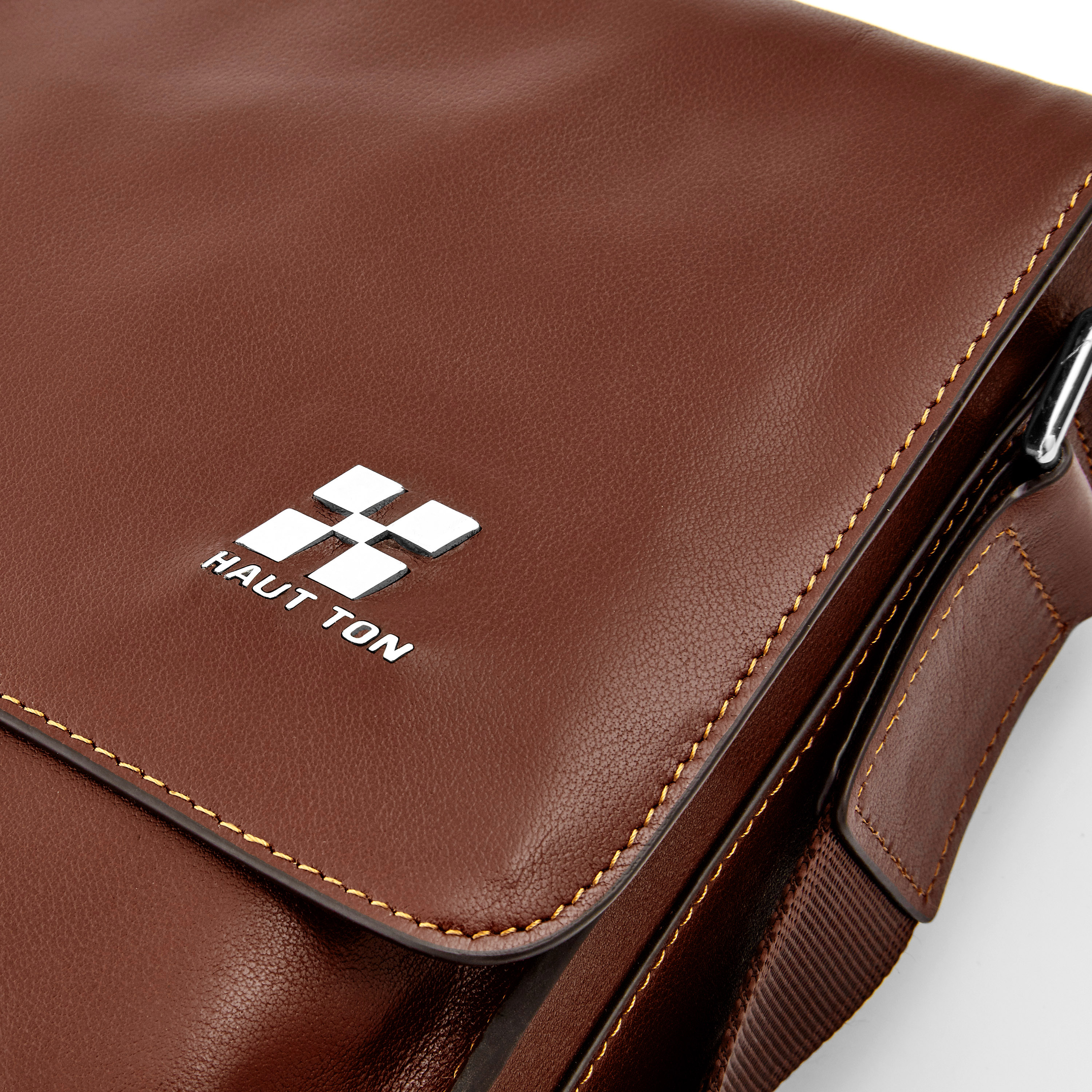 Hautton Braune Leder Umhängetasche - 9