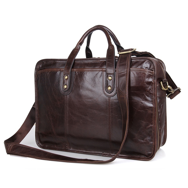 Chestnut Leather Briefcase | In stock! | Delton Bags