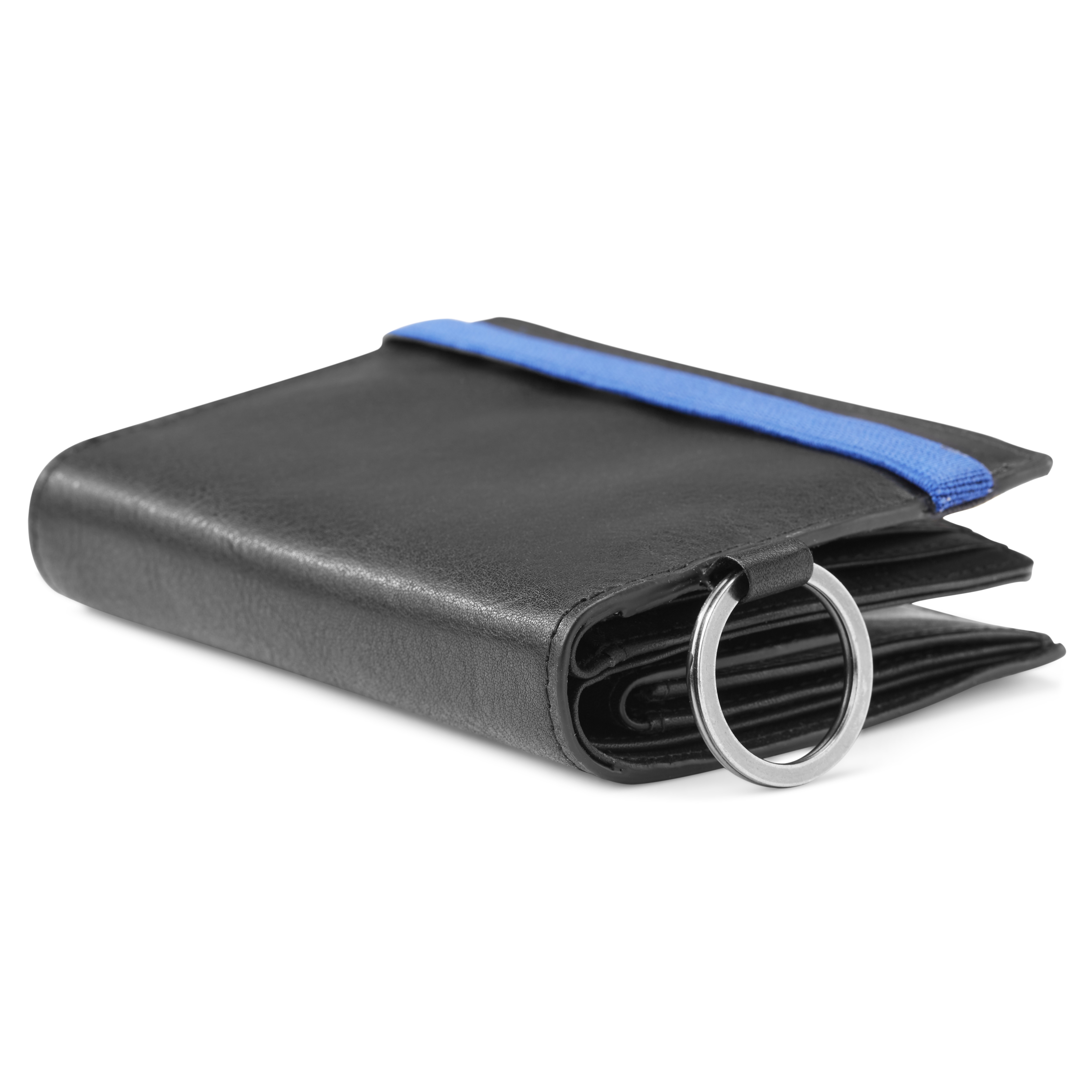 Cartera de cuero negro con llavero y bloqueo RFID Lonnie - 11