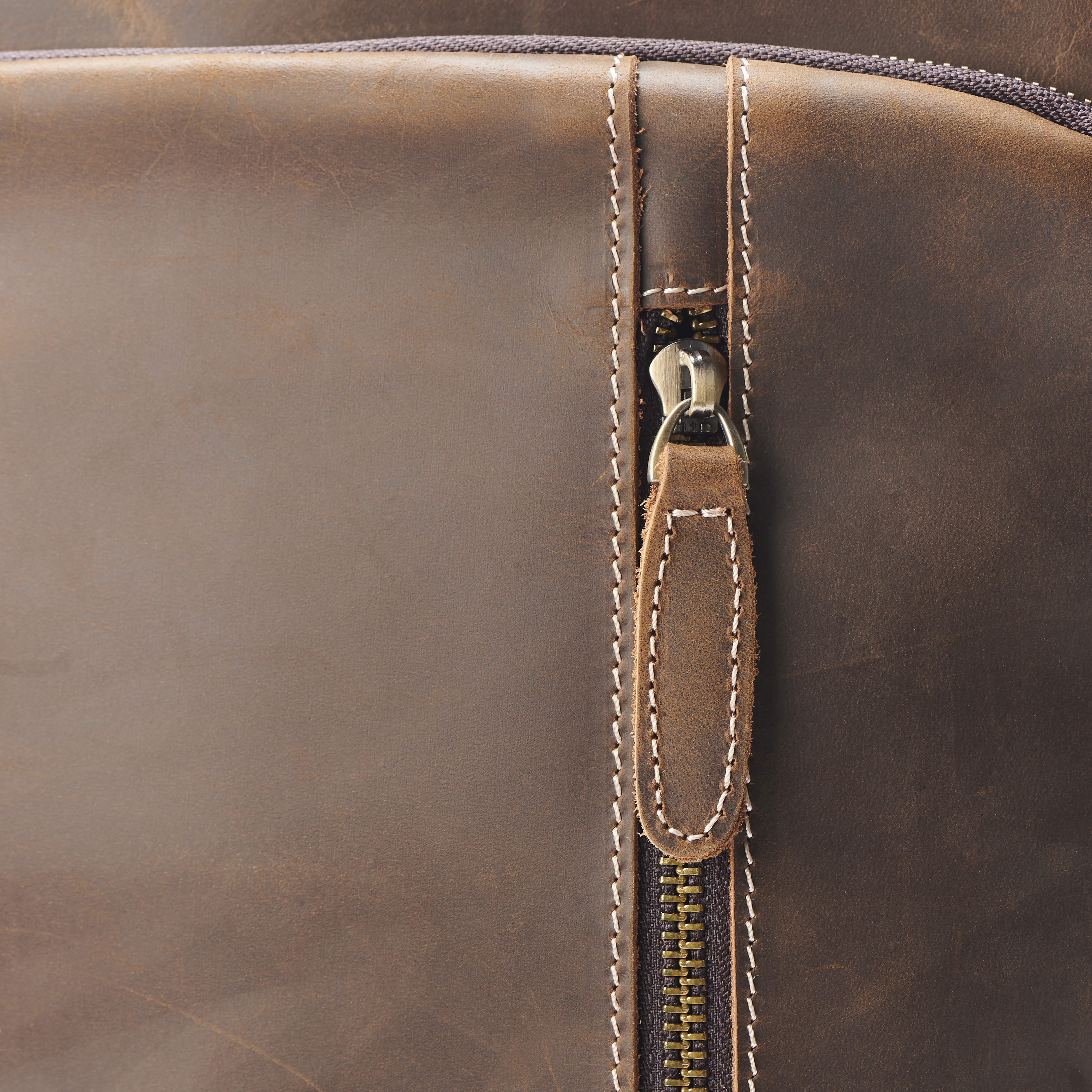 Καφέ Vintage Δερμάτινο Laptop Backpack με Θύρα Φόρτισης - 9