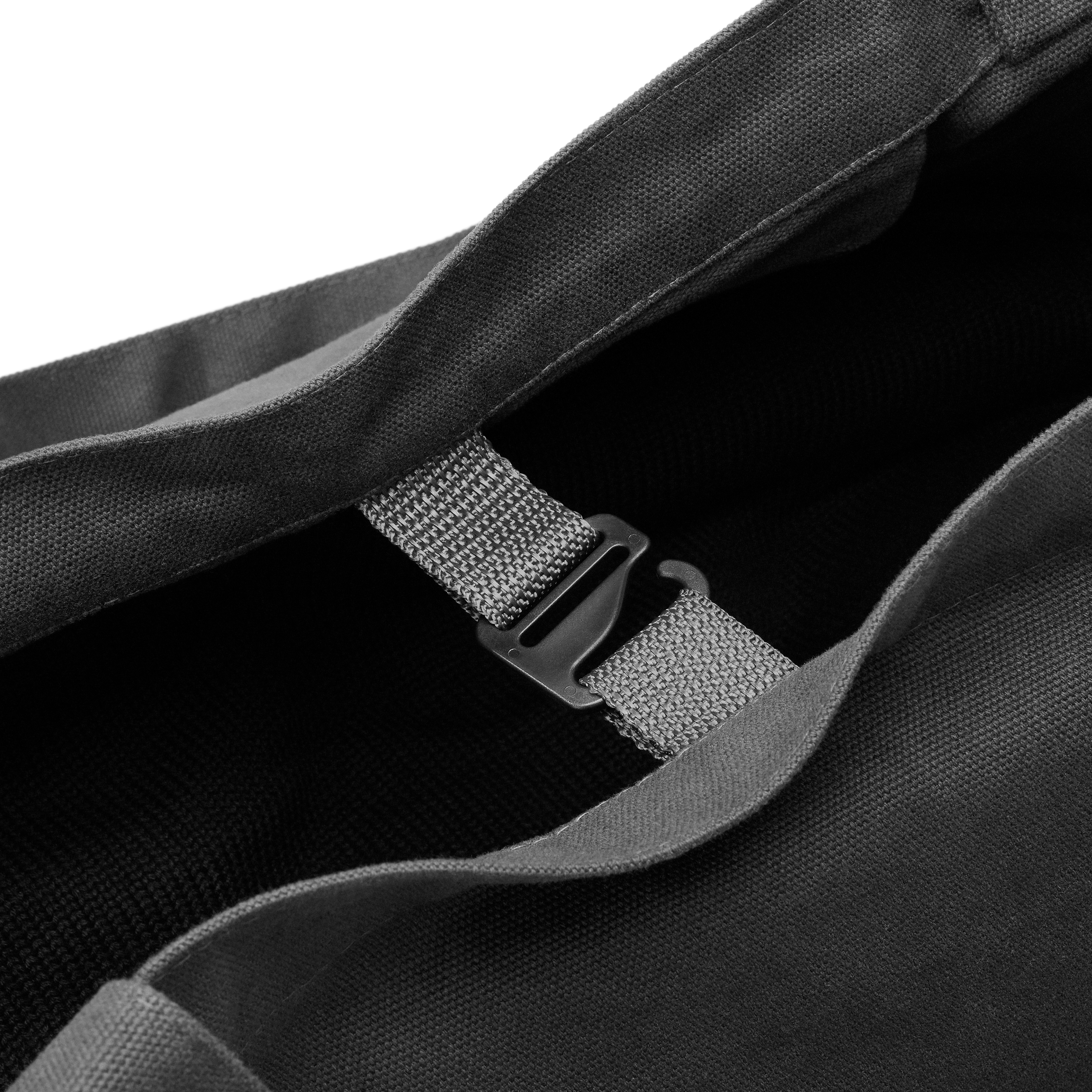 Waykins - Grande tote bag grigio scuro in cotone - 5