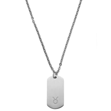 Tjurens Stjärntecken Silverfärgat Stålhalsband Tjurens Stjärntecken Silverfärgat Stålhalsband