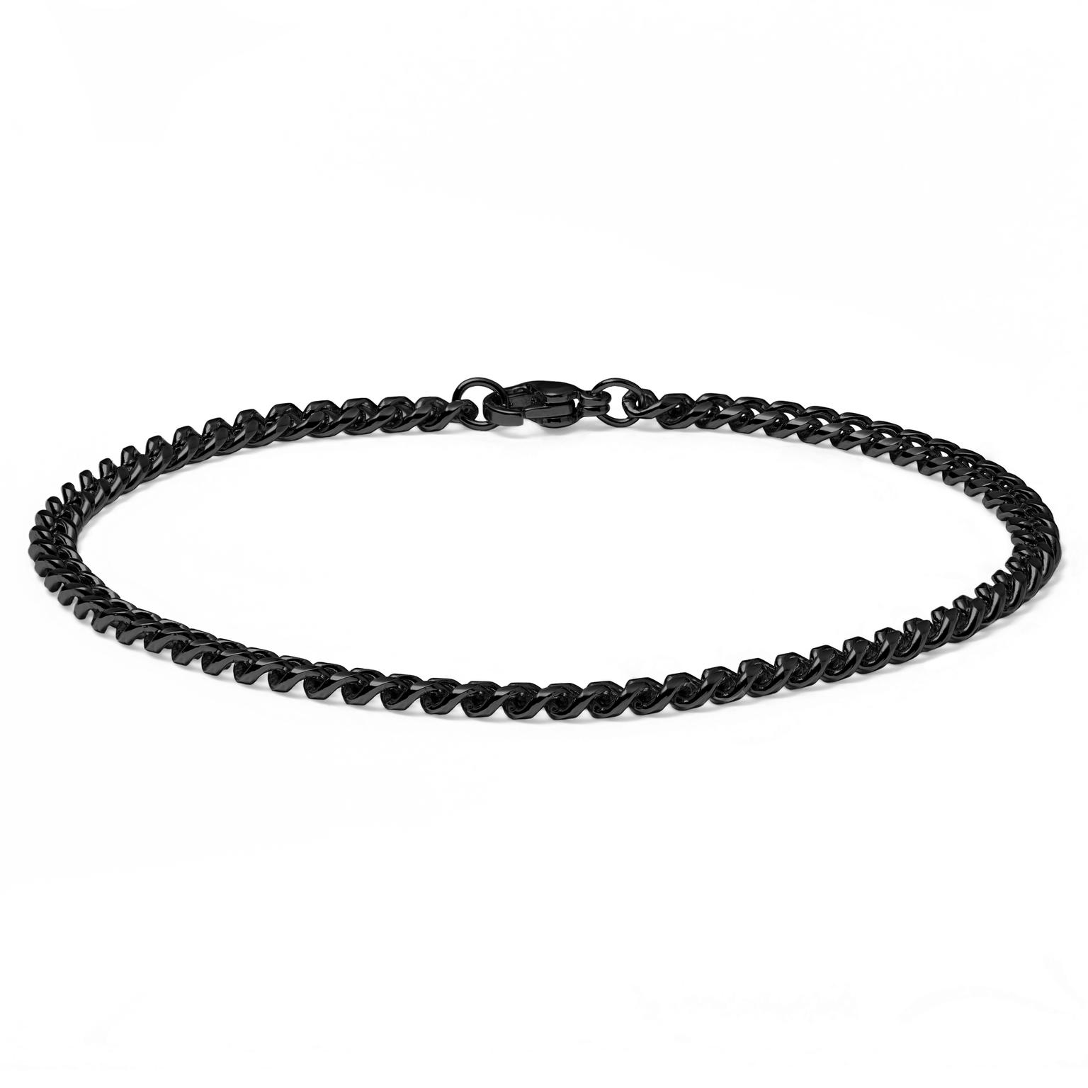 4 mm Black Chain Bracelet 4 mm Black Chain Bracelet