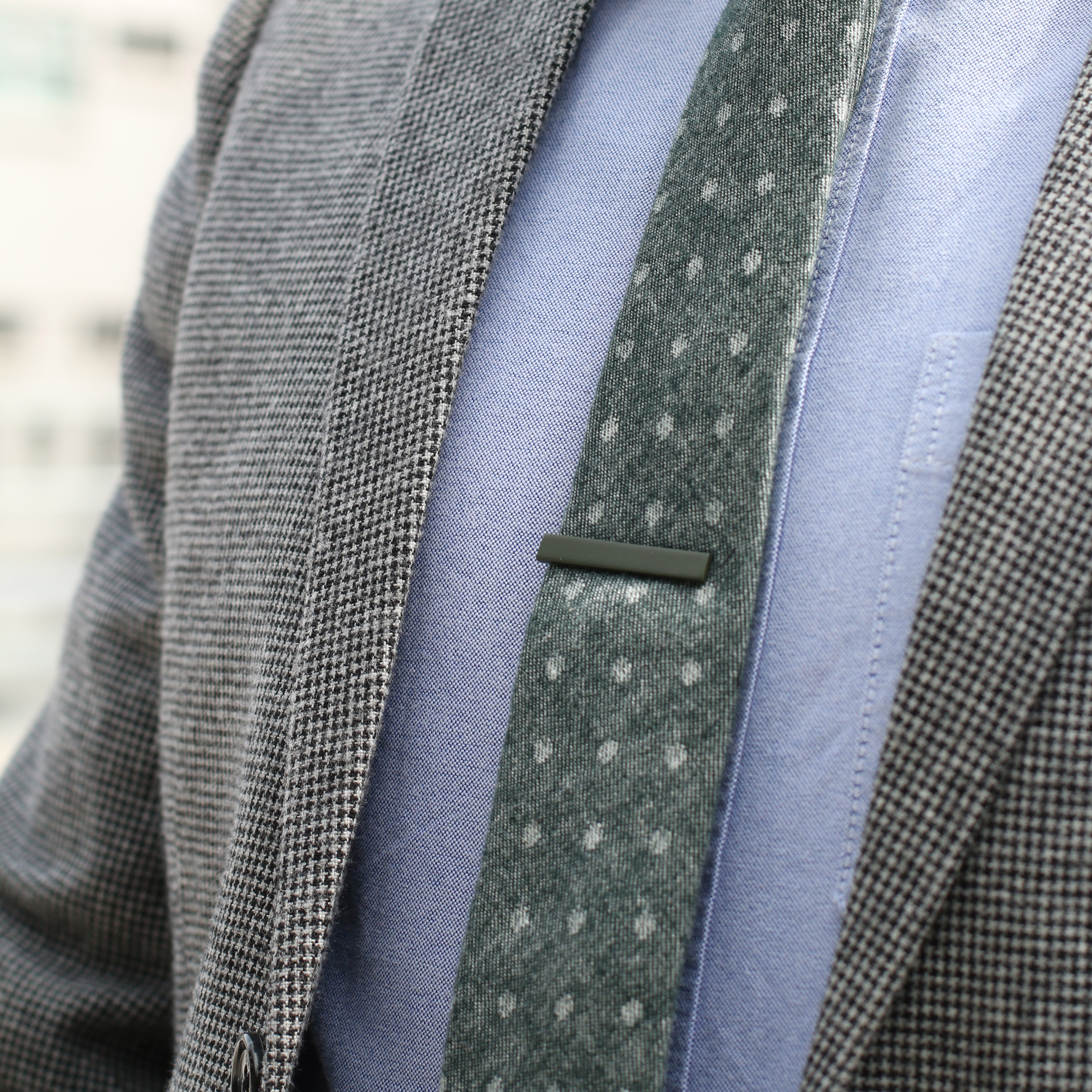 Kurze armeegrüne Krawattenklammer - 6