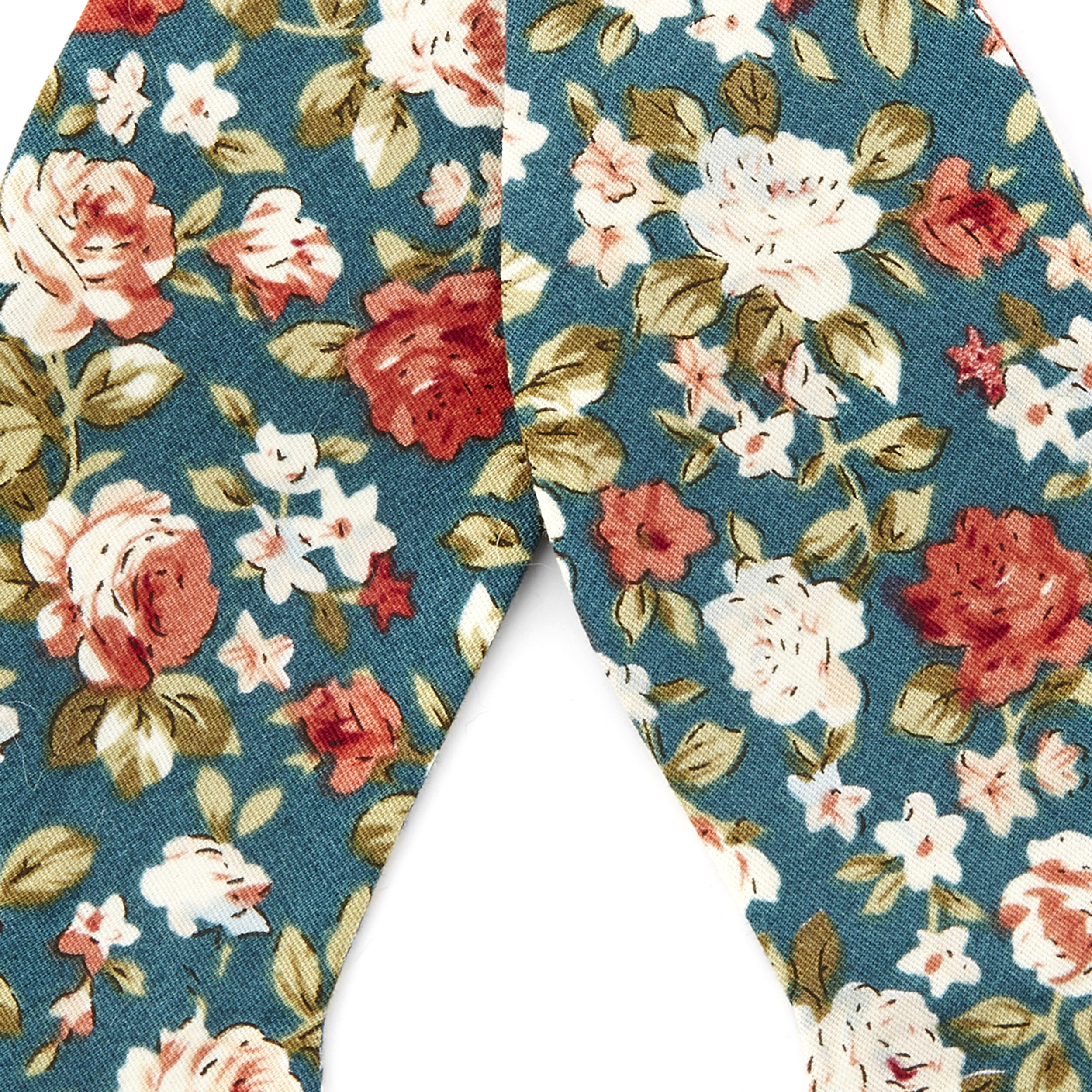 Pajarita para atar floral turquesa - 2