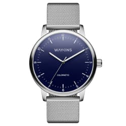 Colornetic Silver-Tone With Color-Changing Dial Stainless Steel Mesh Watch