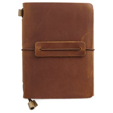 Notebook | Light Brown Leather | Plane Clasp