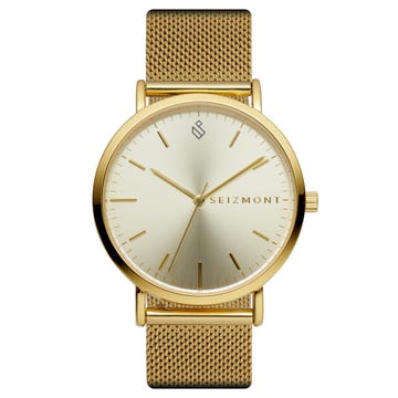 Moment | Gold-Tone Minimalist Dress Watch With White Dial
