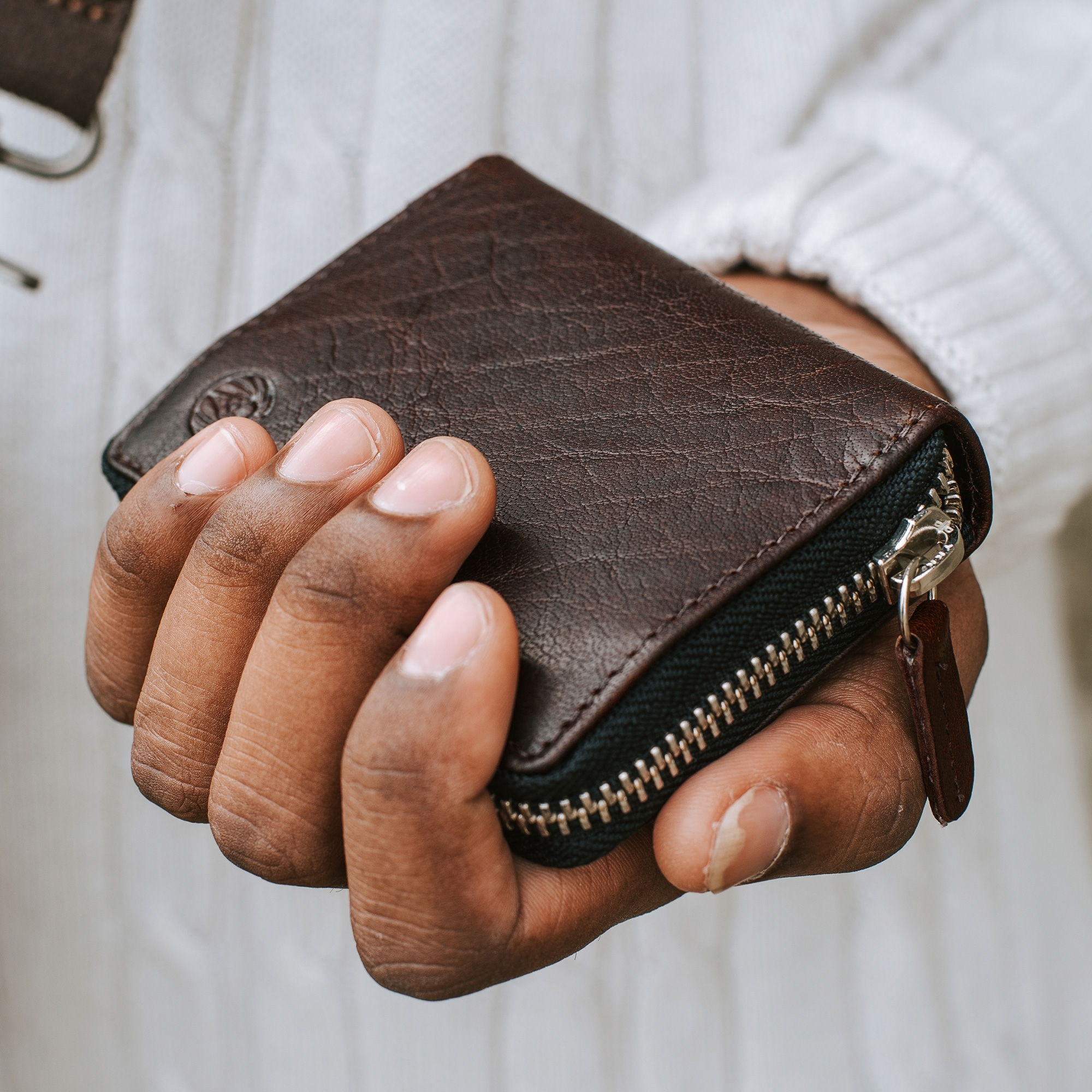 Braunes Montreal RFID Leder Kartenetui - 5