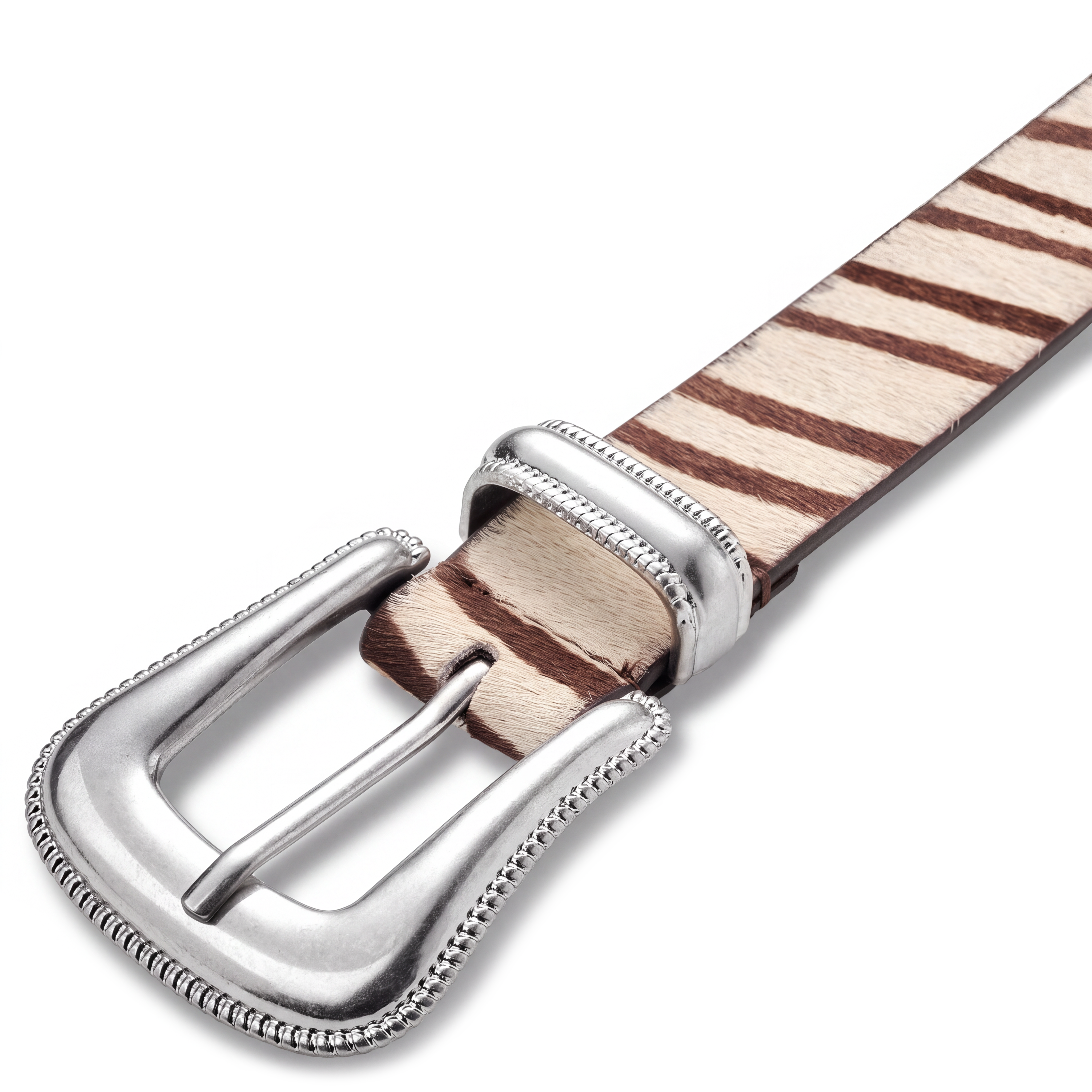The Intro | Ceinture en cuir imprimé zèbre - 6